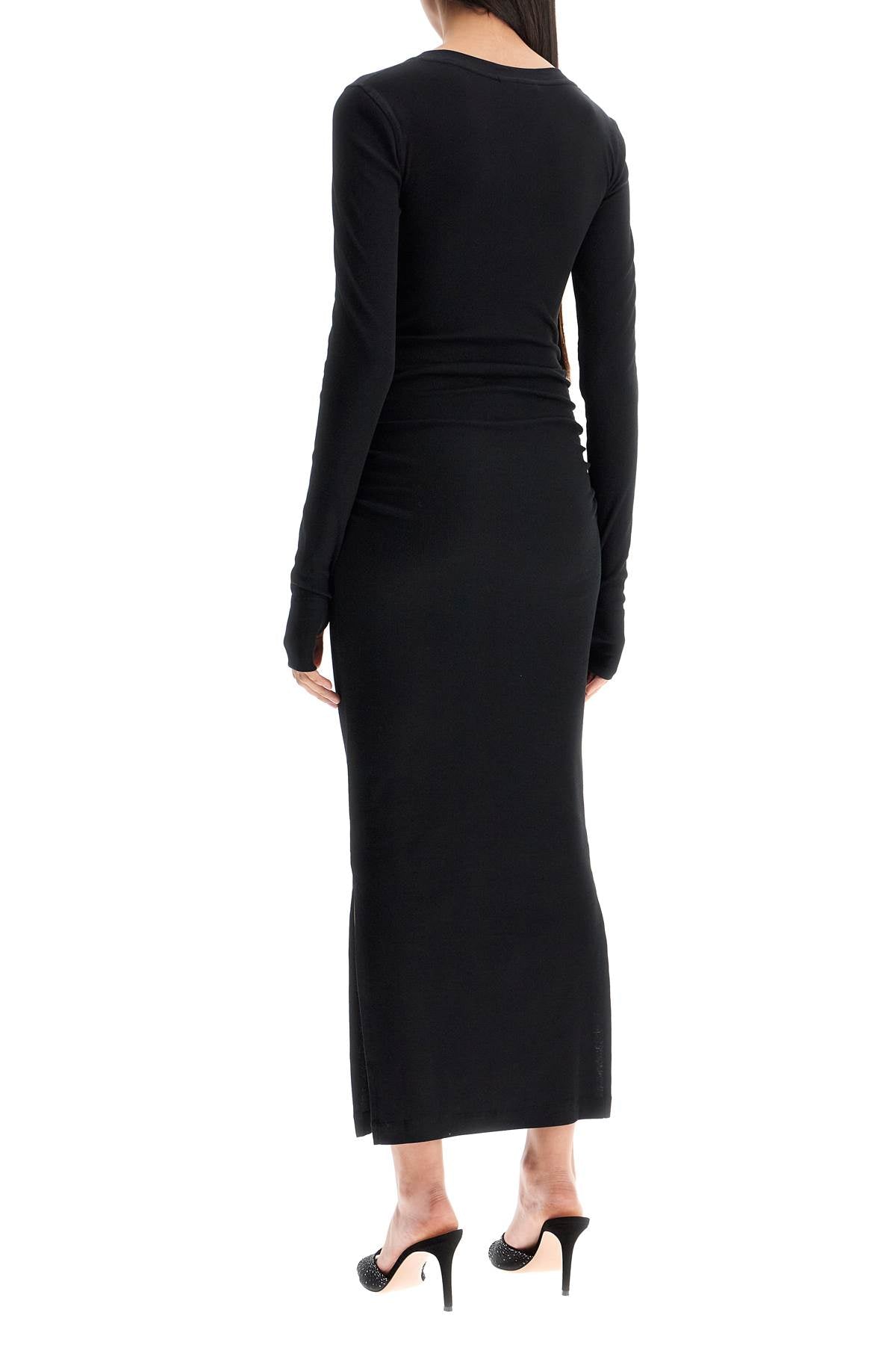 Ganni Long Ribbed Jersey Dress image 2