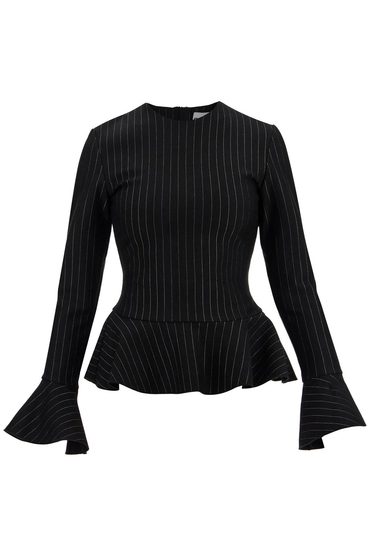 Ganni Long-Sleeve Peplum Top - Eco-Friendly Viscose image 0