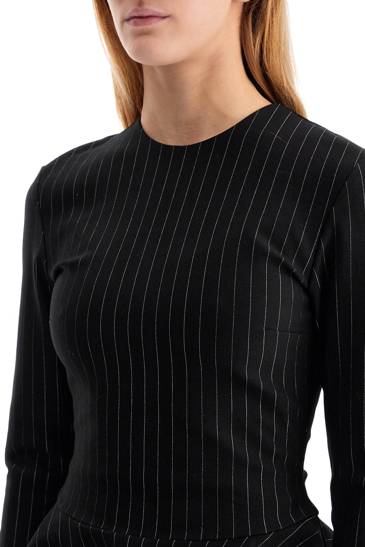 Ganni Long-Sleeve Peplum Top - Eco-Friendly Viscose image 3