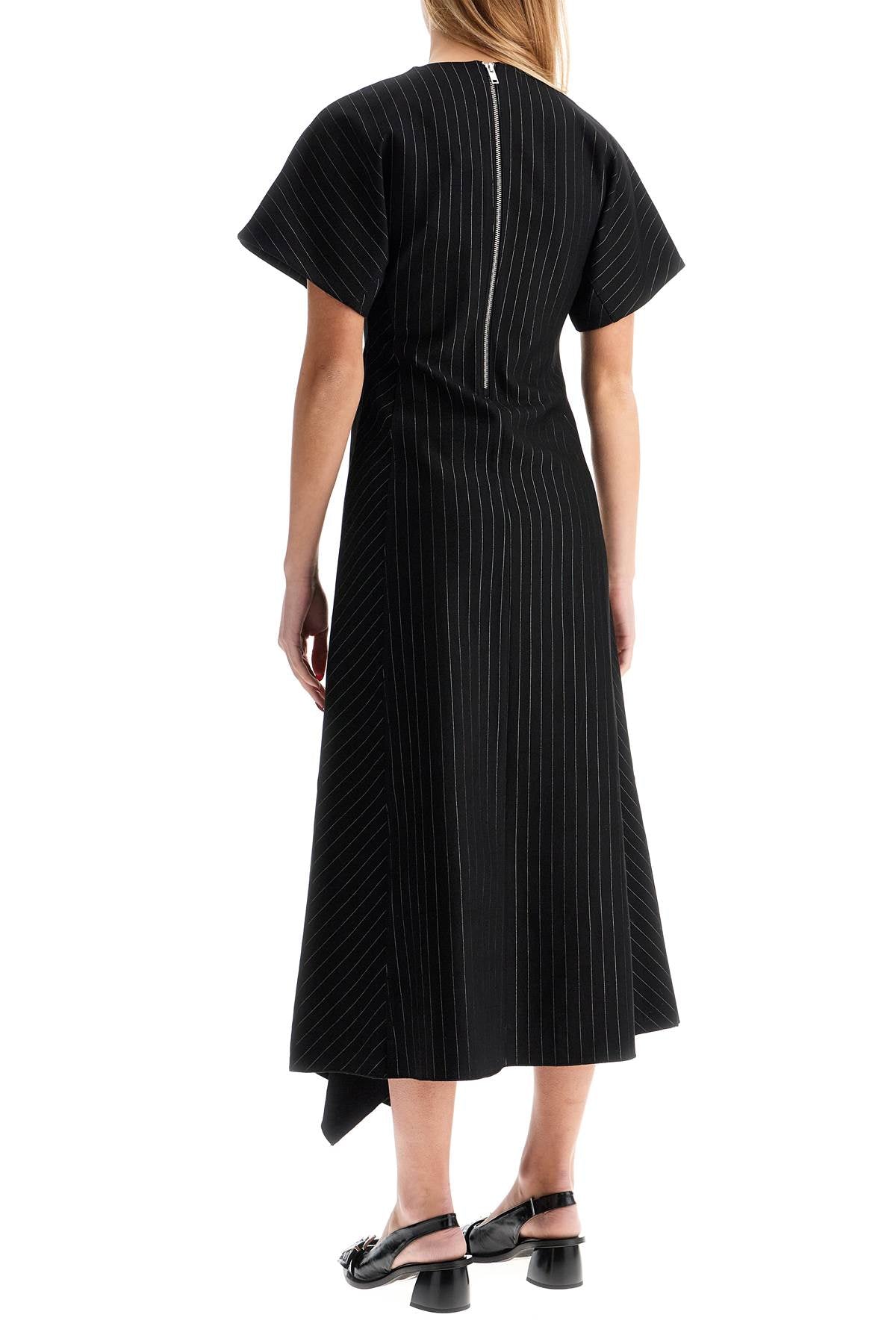 Ganni Asymmetrical Midi Dress in LENZING™ ECOVERO™ Viscose image 2