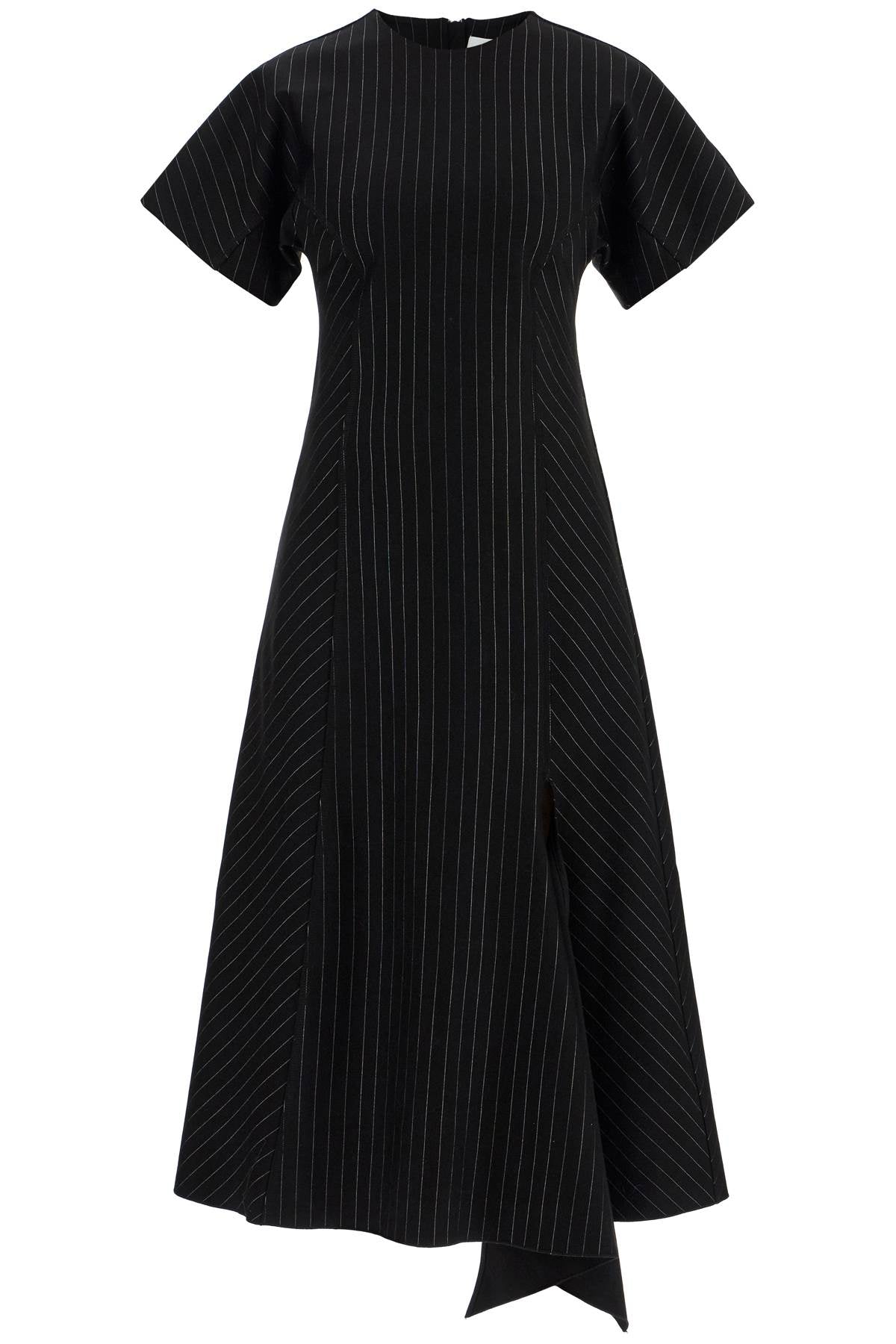 Ganni Asymmetrical Midi Dress in LENZING™ ECOVERO™ Viscose image 0