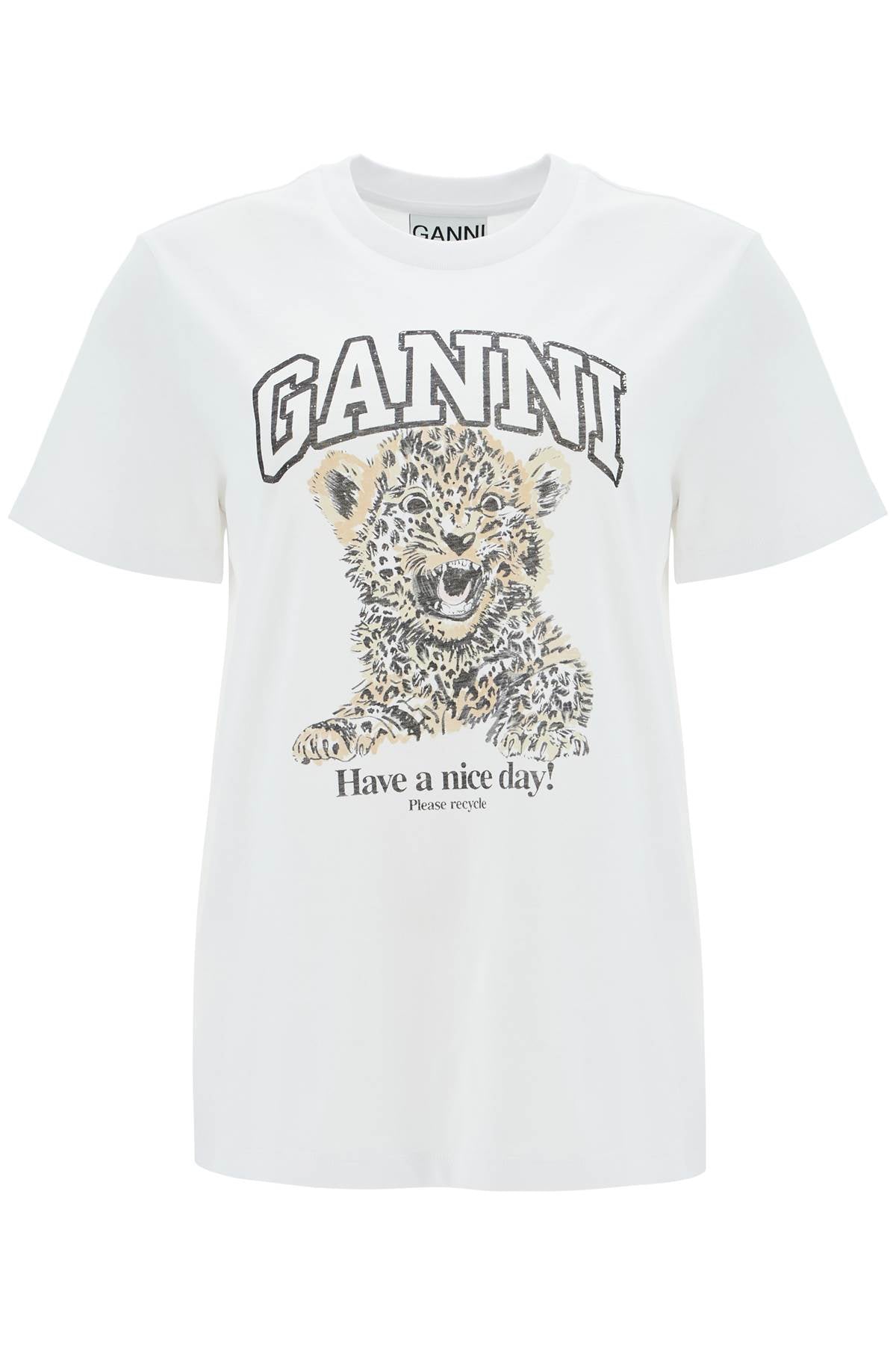 Ganni Relaxed Fit Printed T-Shirt: Organic Cotton Jersey image 0