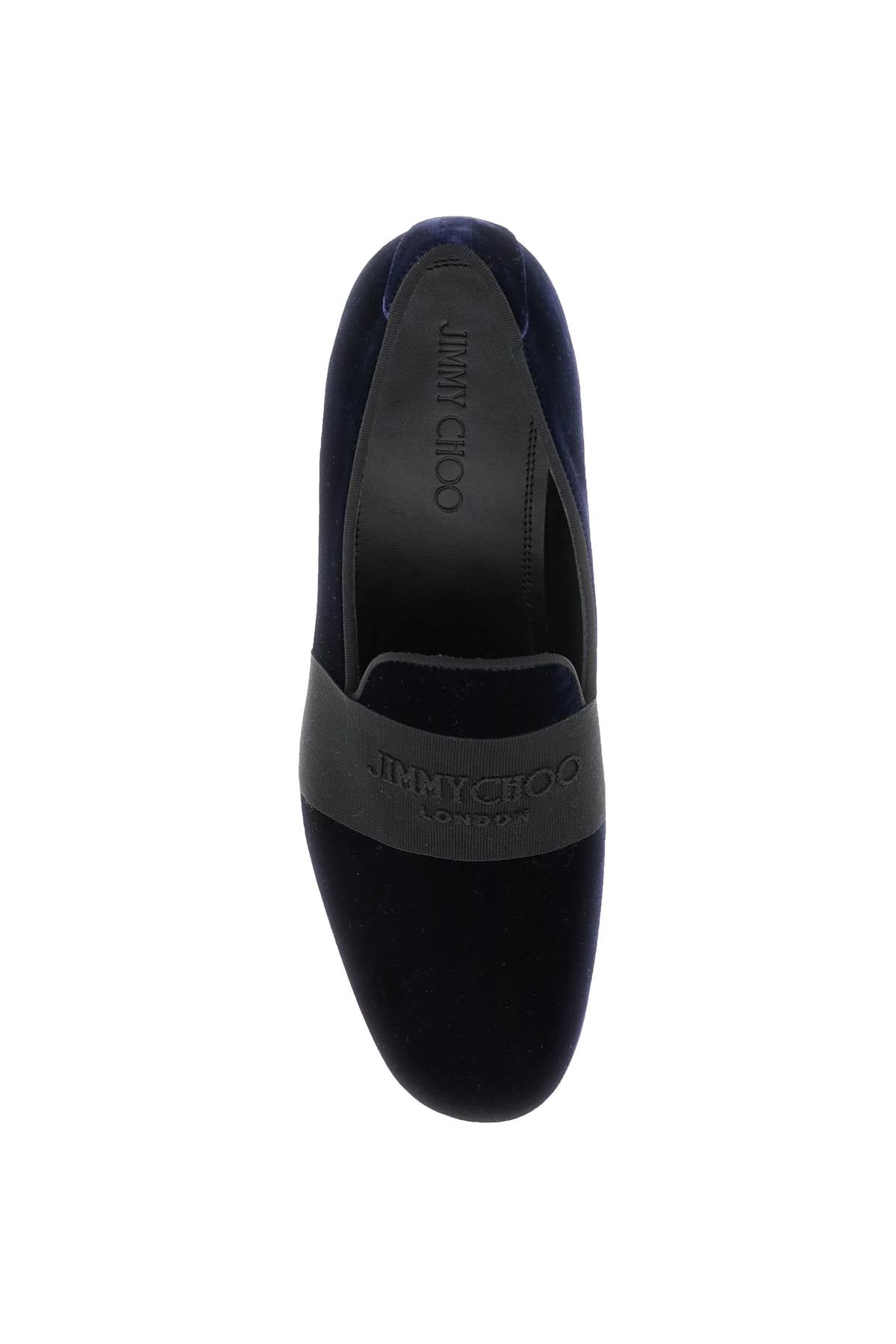 Jimmy Choo Thame Velvet Loafers with Grosgrain Band image 1