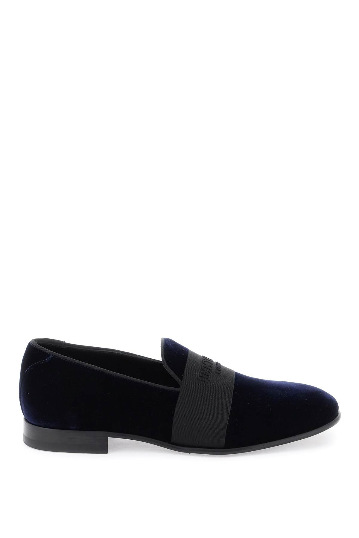 Jimmy Choo Thame Velvet Loafers with Grosgrain Band image 0