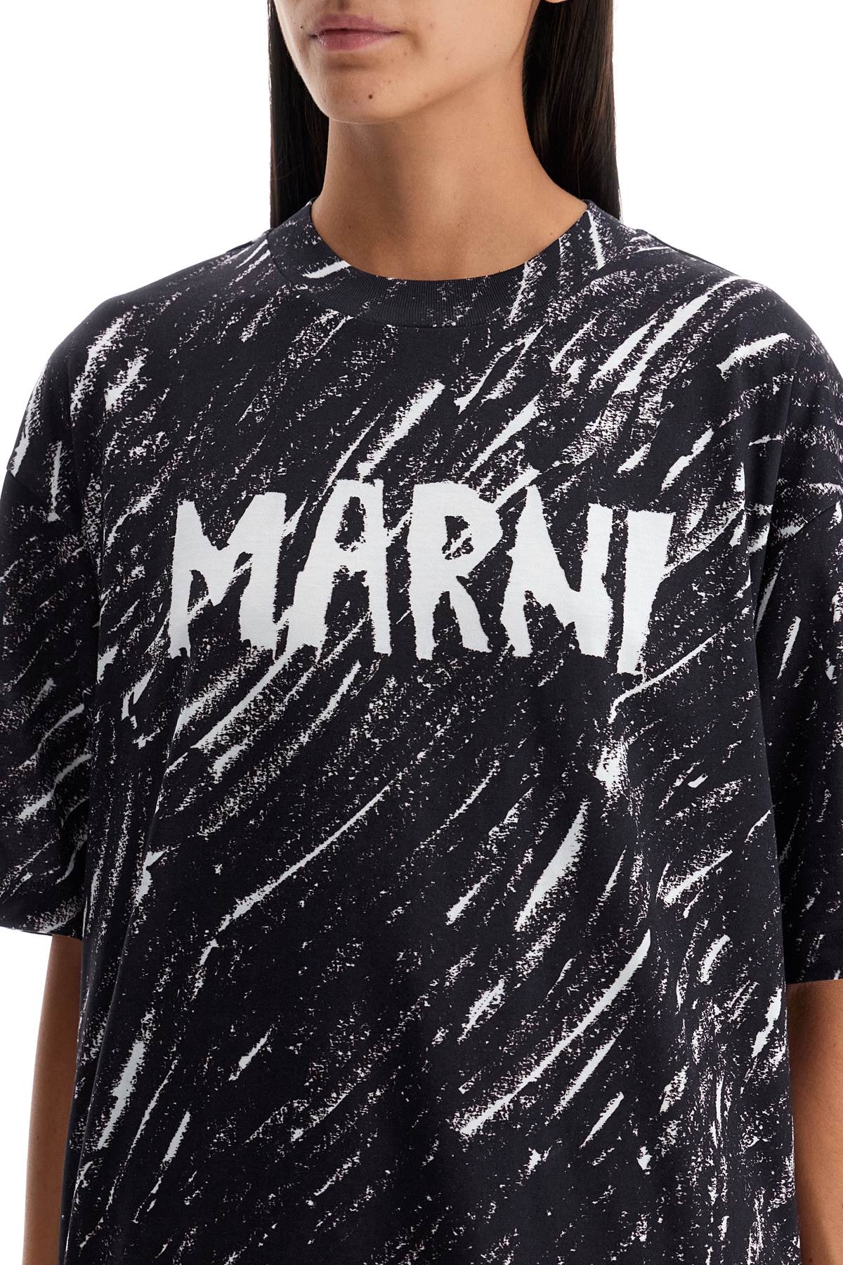 Marni "abstract pattern logo t-shirt with image 3