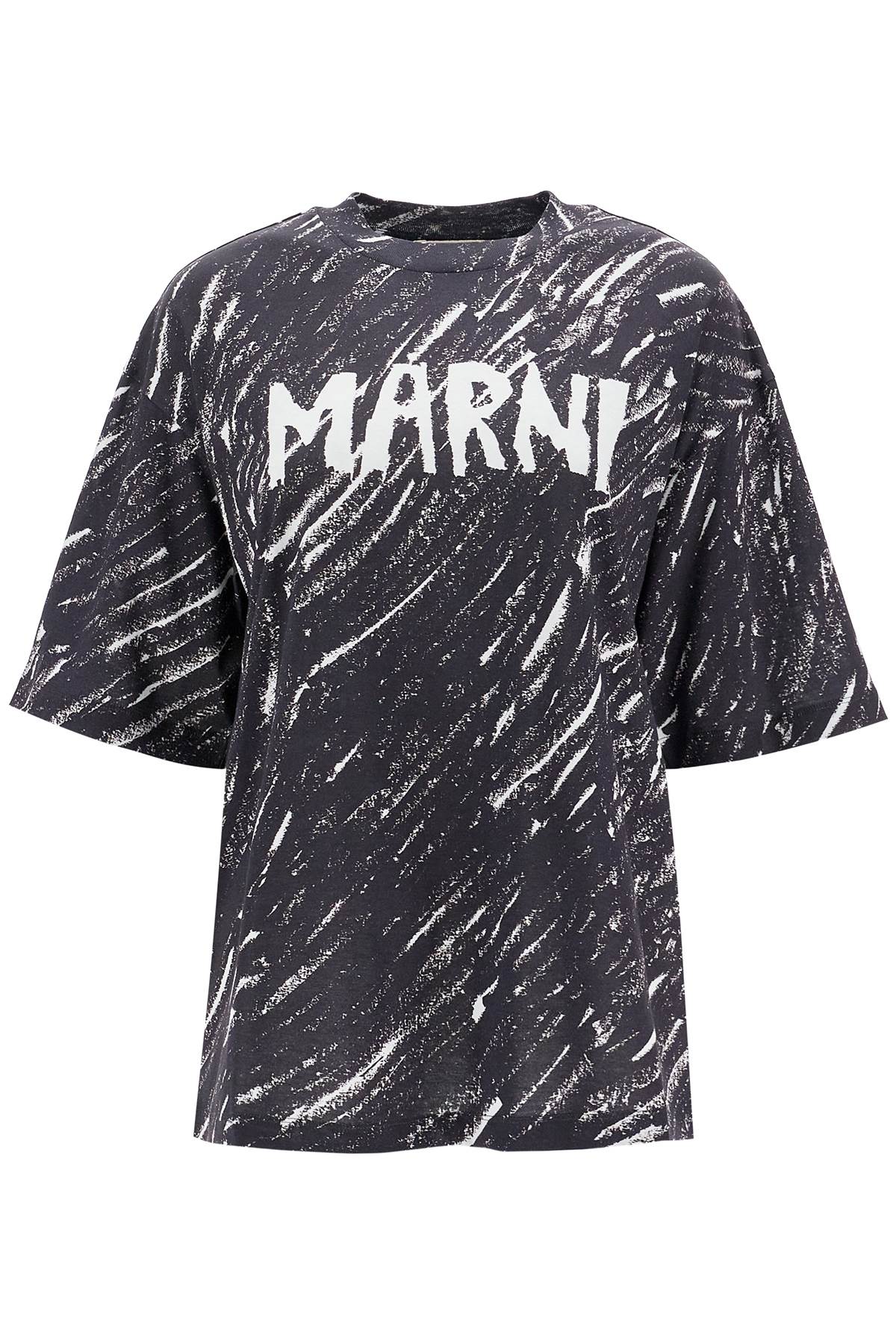 Marni "abstract pattern logo t-shirt with image 0