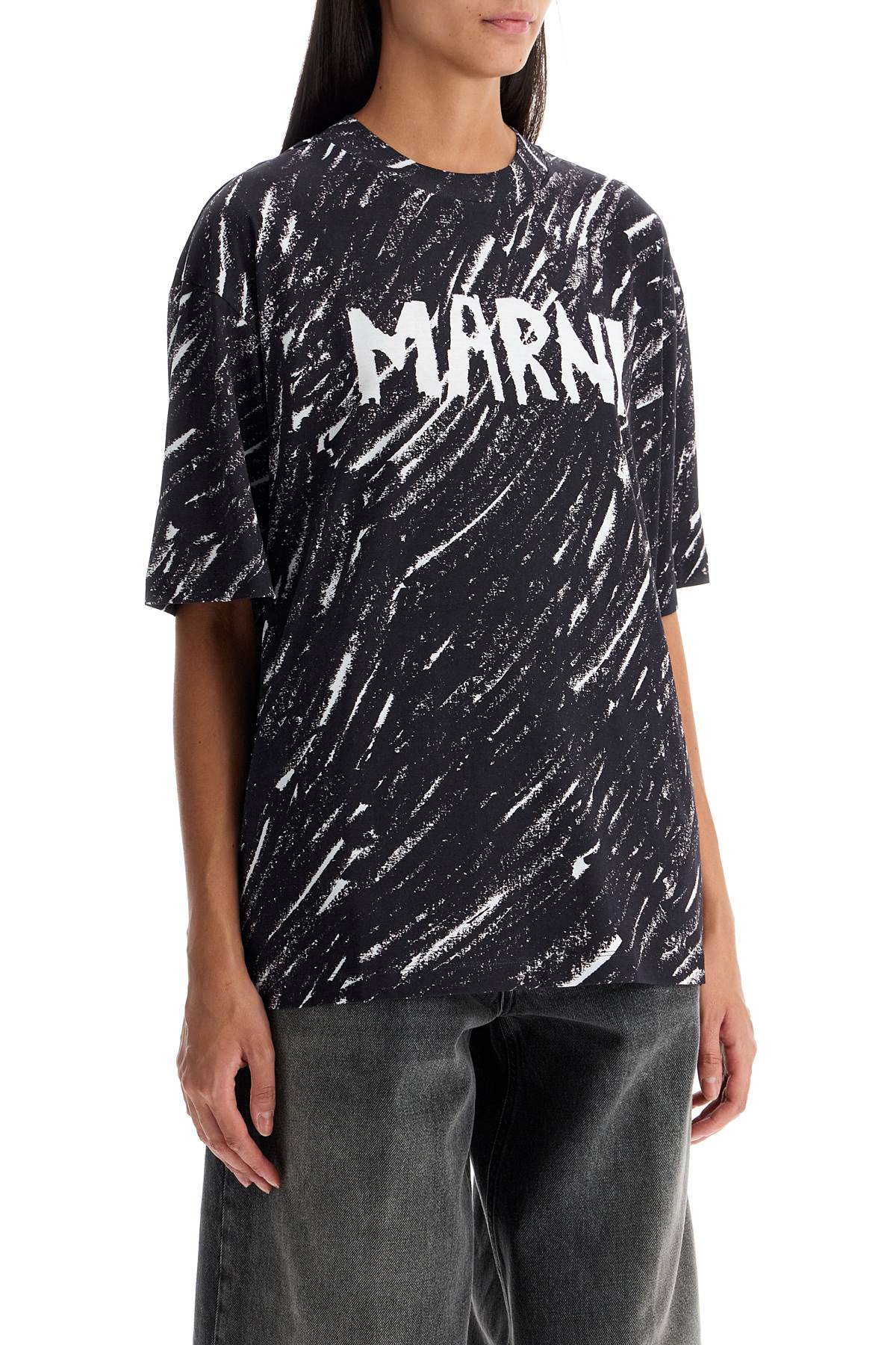 Marni "abstract pattern logo t-shirt with image 1