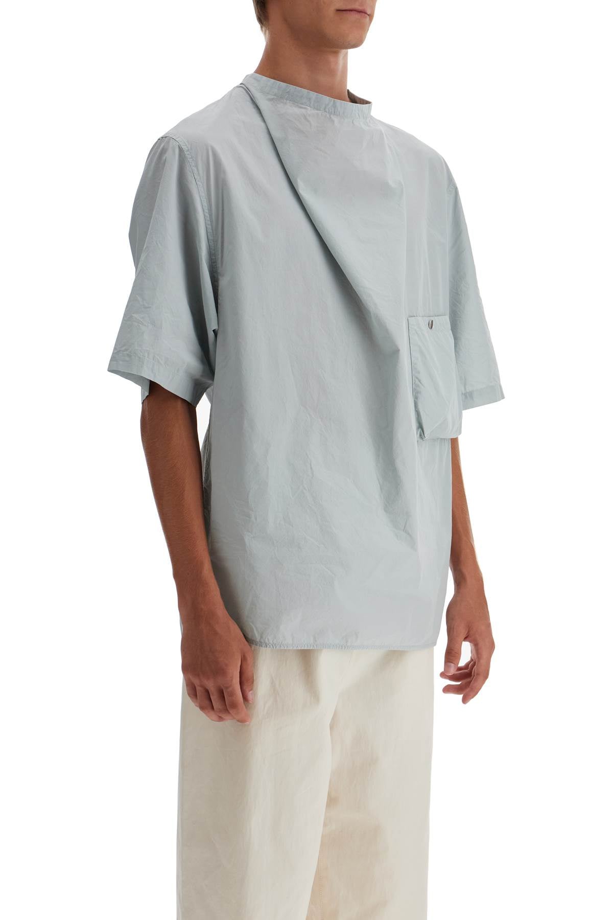 Lemaire Garment-Dyed Cotton Poplin Short-Sleeve Shirt image 1