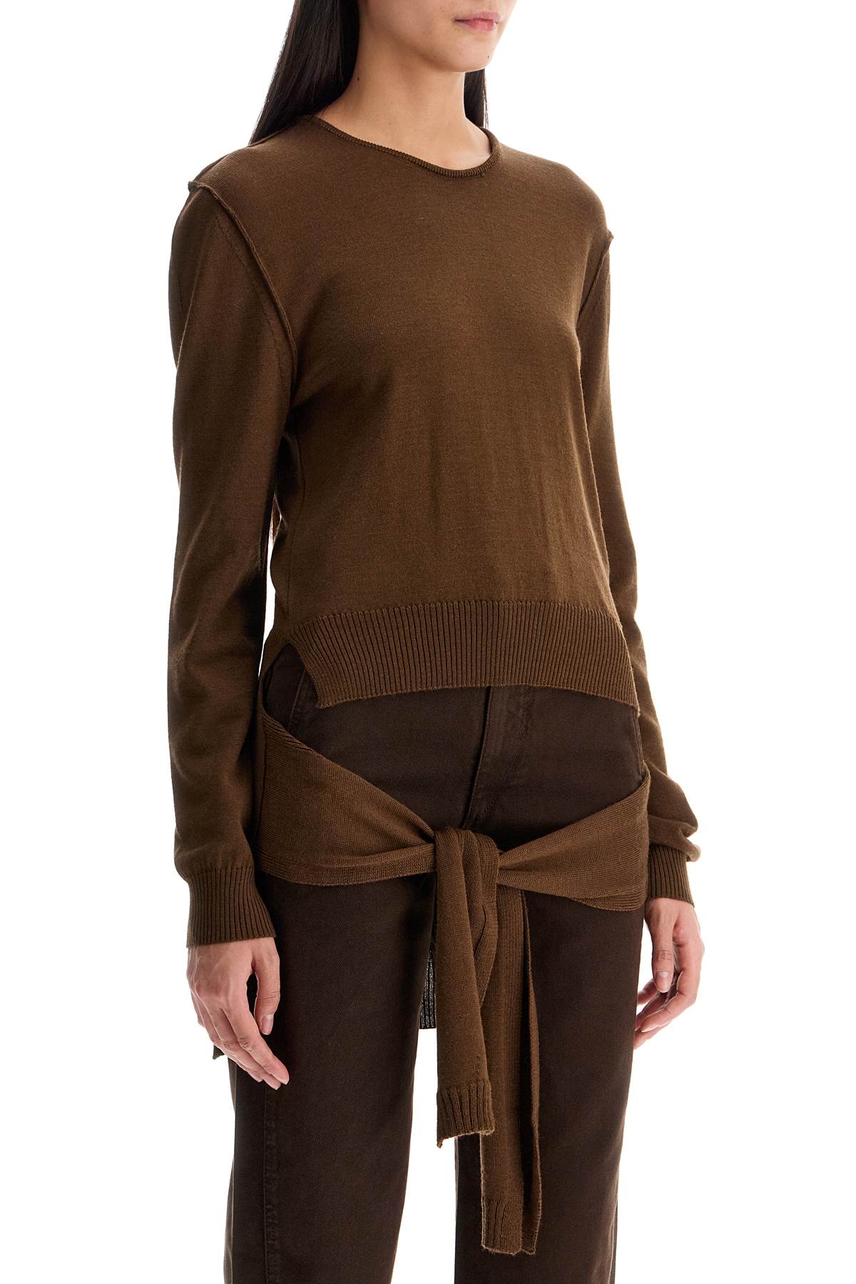 Lemaire Tie-Back Wool Knit Sweater image 1