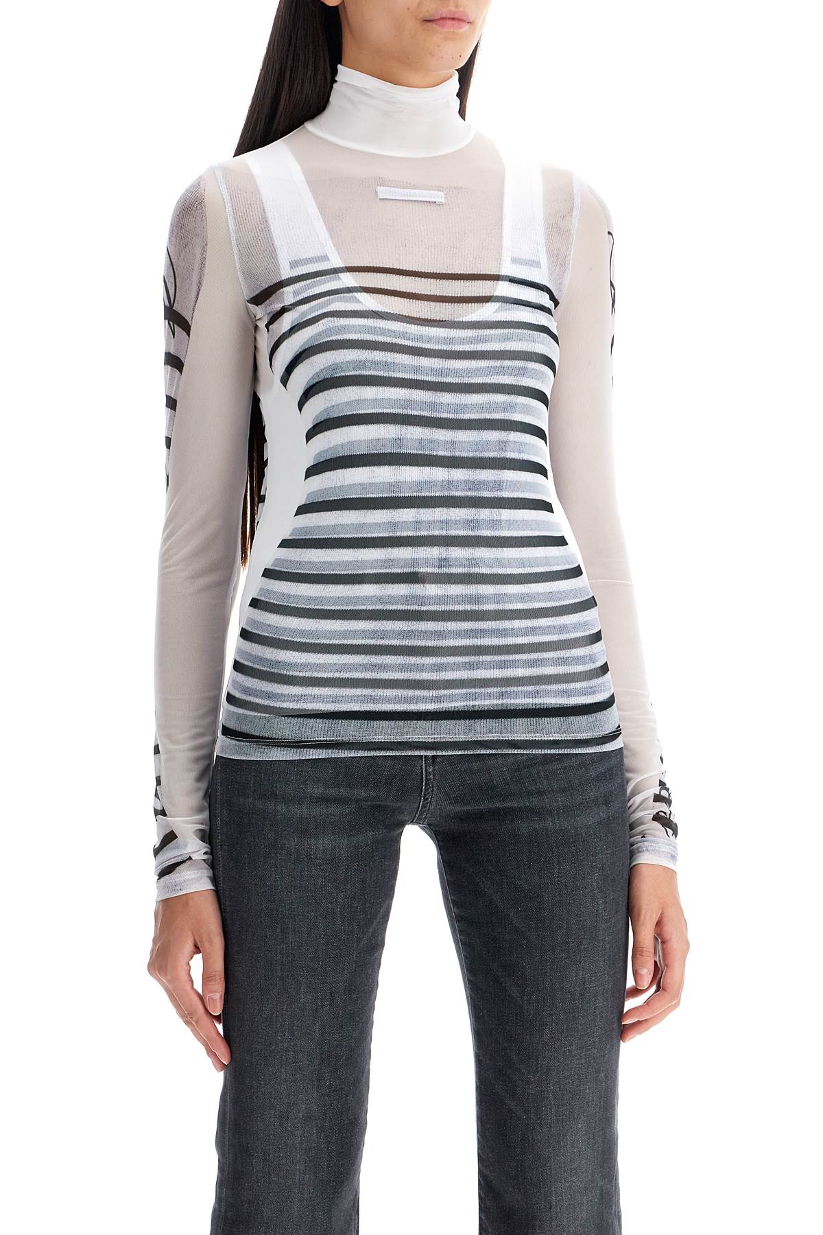 JEAN PAUL GAULTIER layered top with marinière image 1