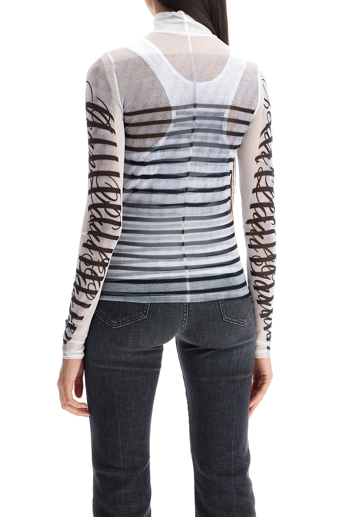 JEAN PAUL GAULTIER layered top with marinière image 2