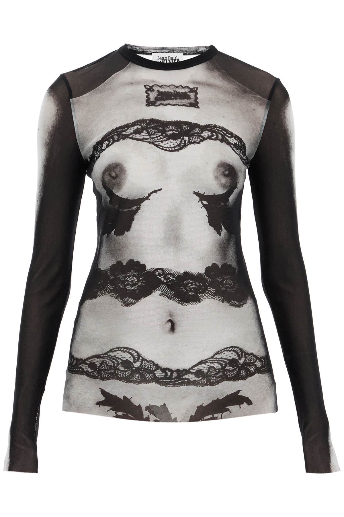 Jean Paul Gaultier 'Body Lace Marinière' Mesh Top image 0