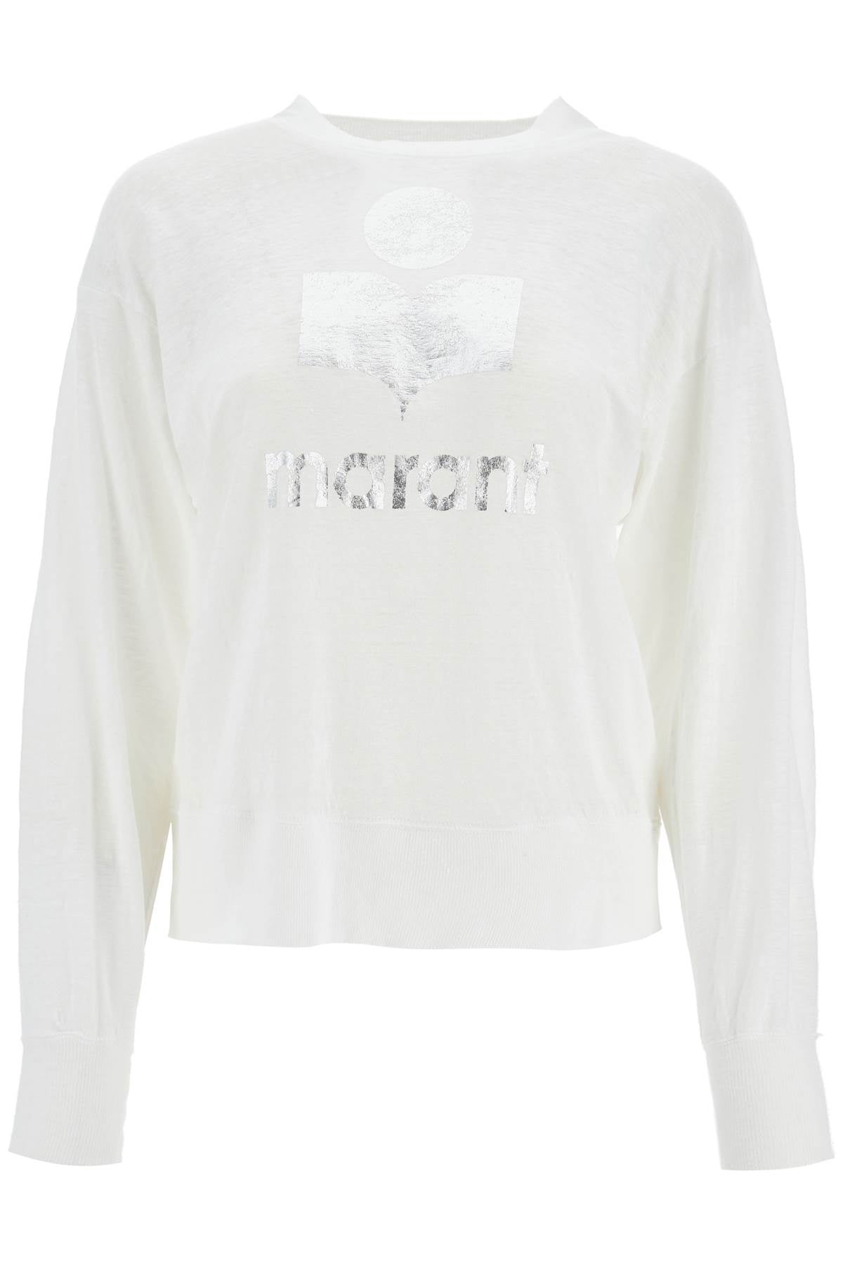 Isabel Marant ETOILE klowia t-shirt with metallic logo print image 0