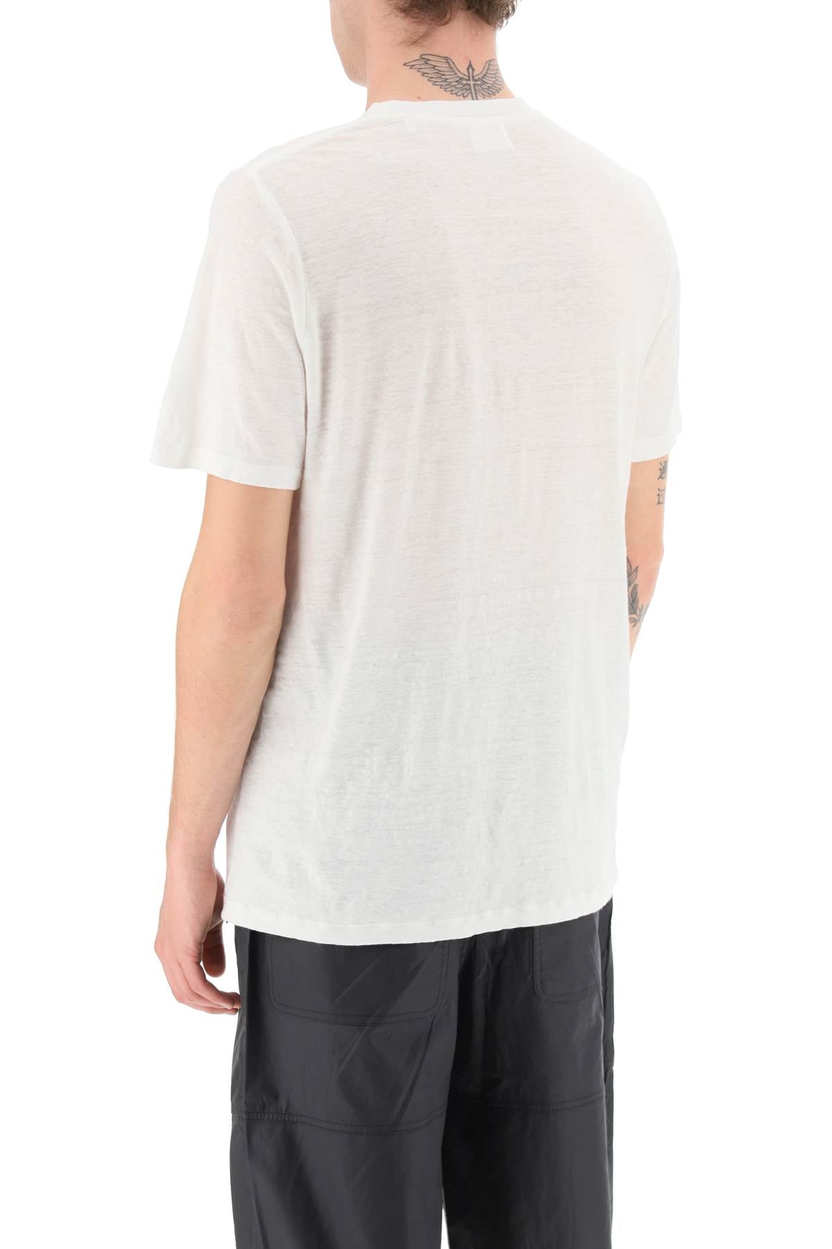 Marant karman linen logo t-shirt image 2