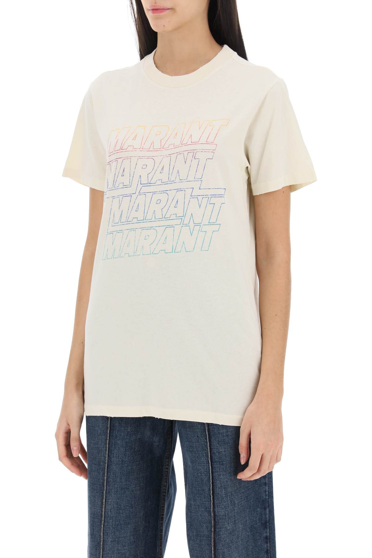 Isabel Marant ETOILE zoeline t-shirt with logo print image 3