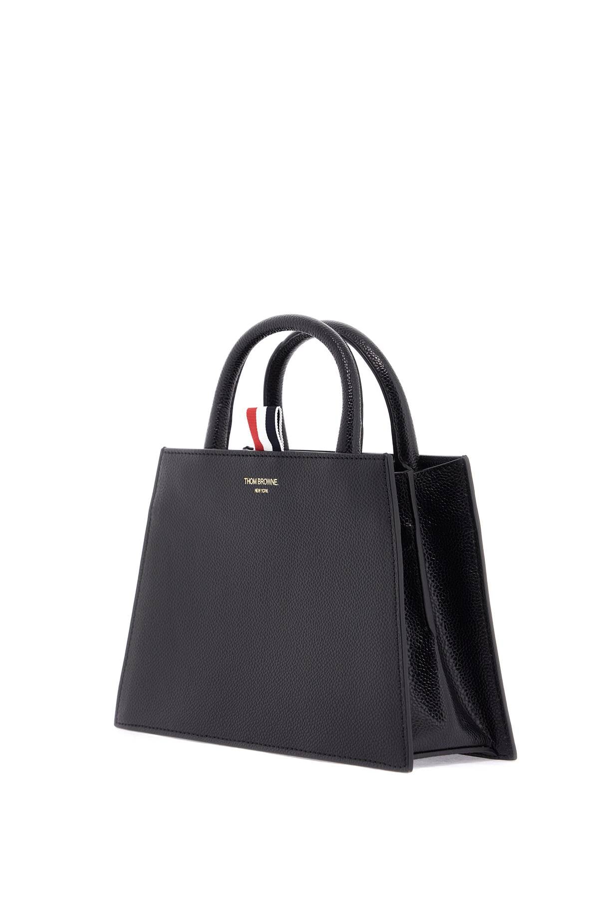 Thom Browne borsa a mano mini in pelle martellata image 2