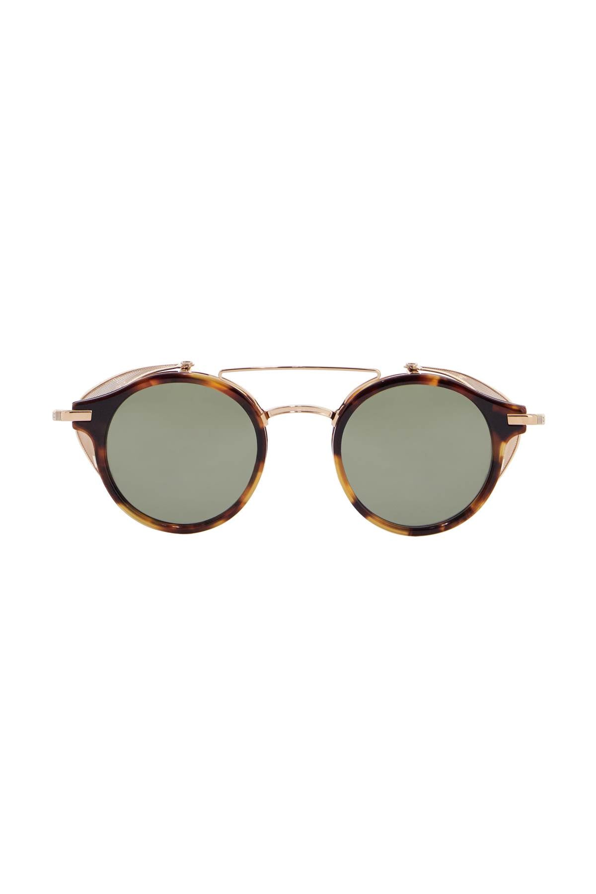 Thom Browne round sunglasses titanium acetate tortoiseshell green lenses image 0