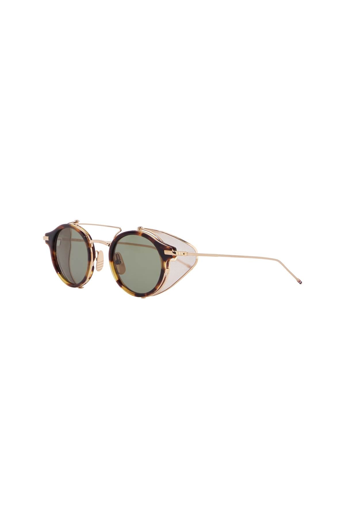 Thom Browne round sunglasses titanium acetate tortoiseshell green lenses image 1