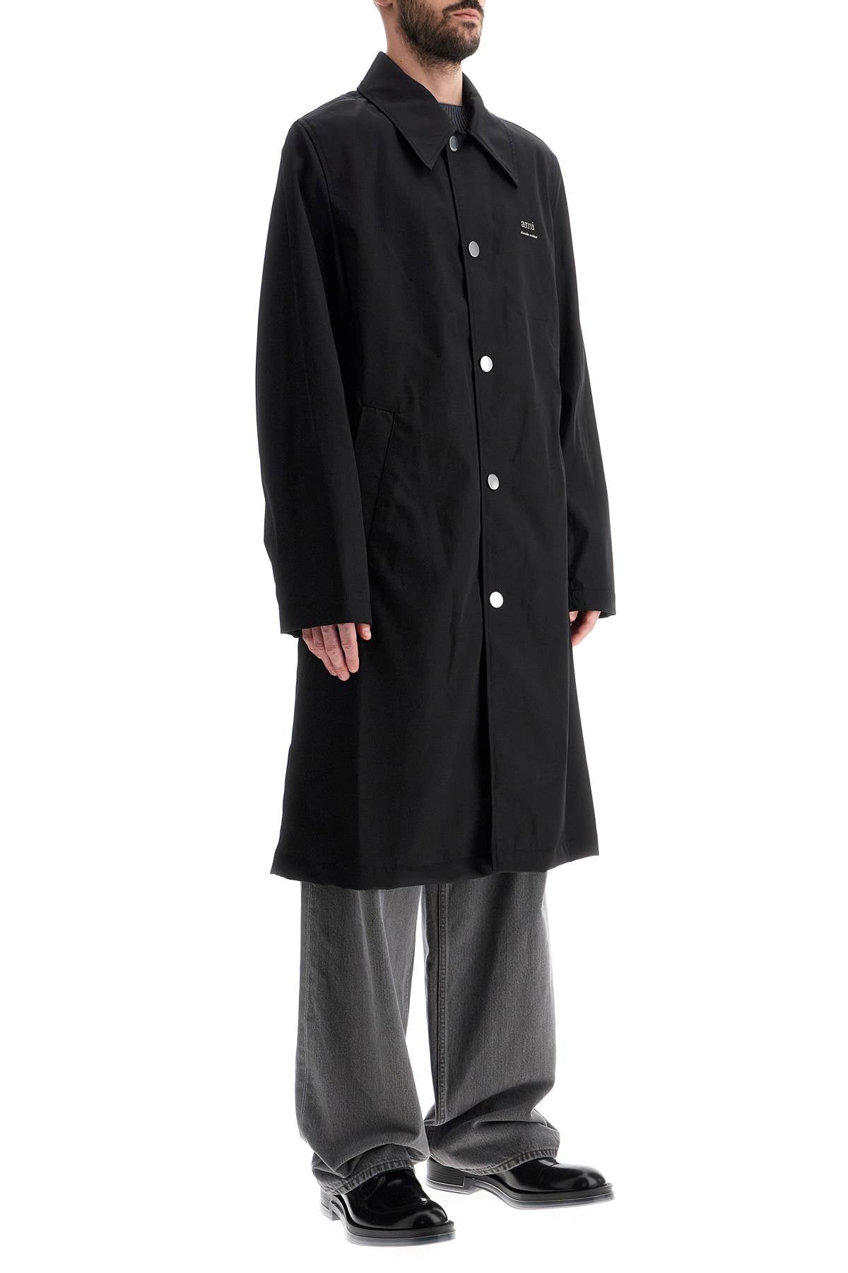 Ami Alexandre Mattiussi Unisex Car Coat in Nylon & Cotton image 1