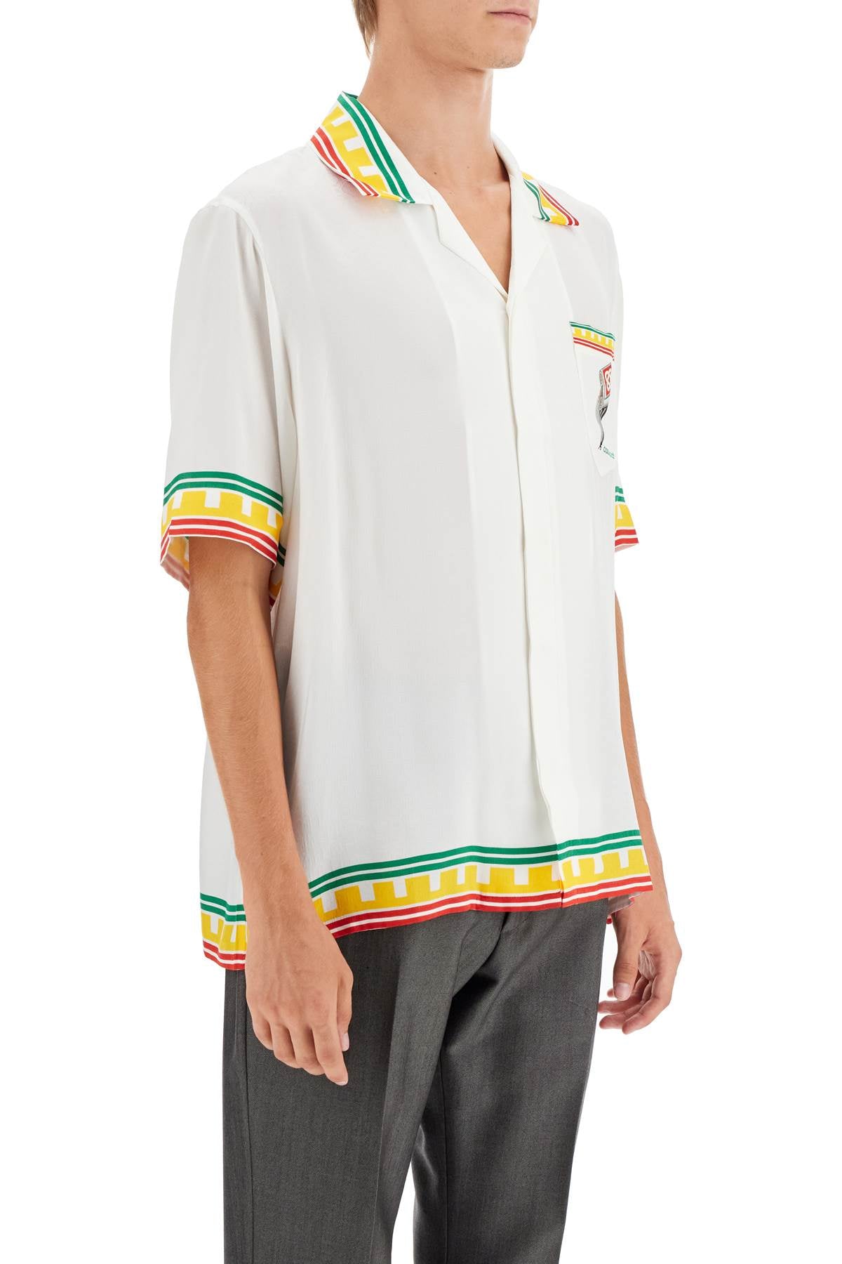 Casablanca silk leaning column shirt image 1