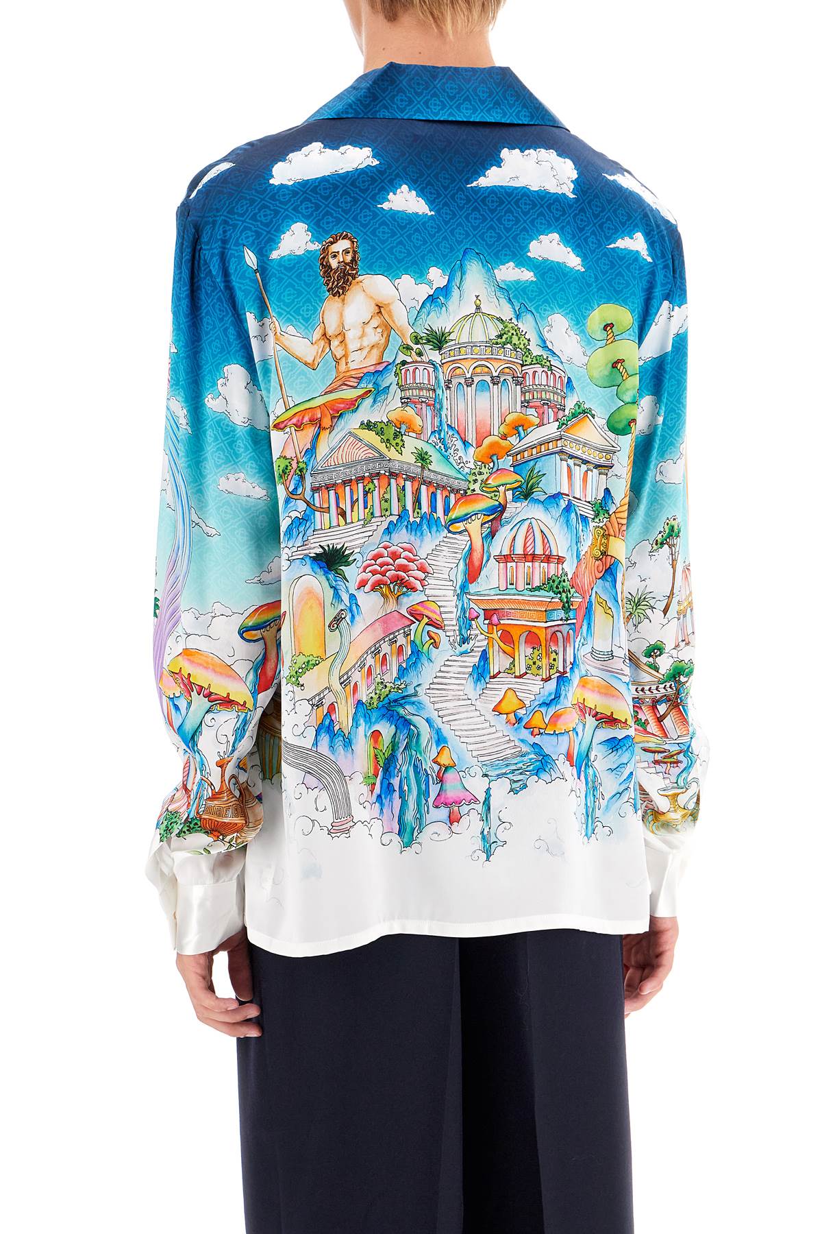 Casablanca Silk Shirt with 'The Road of Knowledge' Print image 2