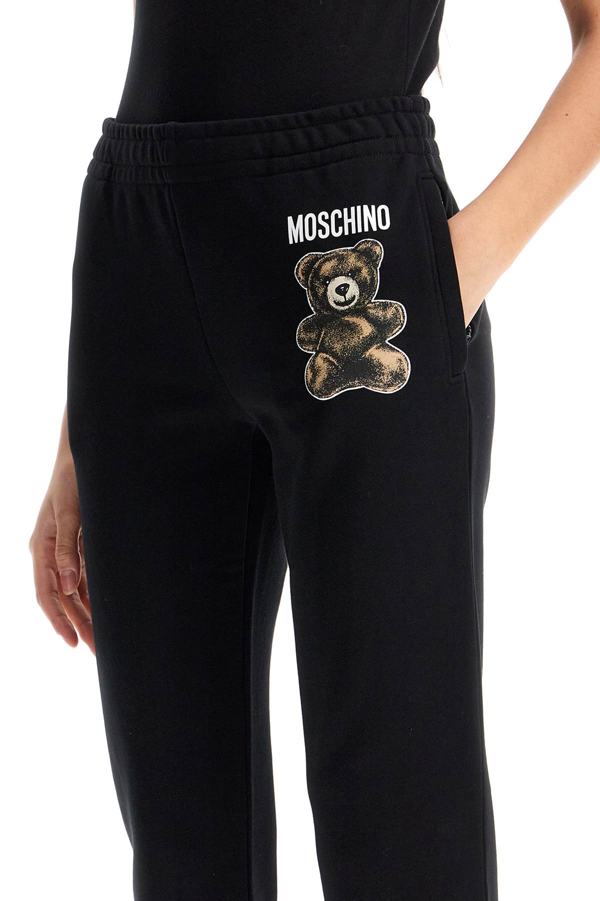 Moschino Teddy Bear Joggers: Soft Cotton Sweatshirt with Printed Motif image 3