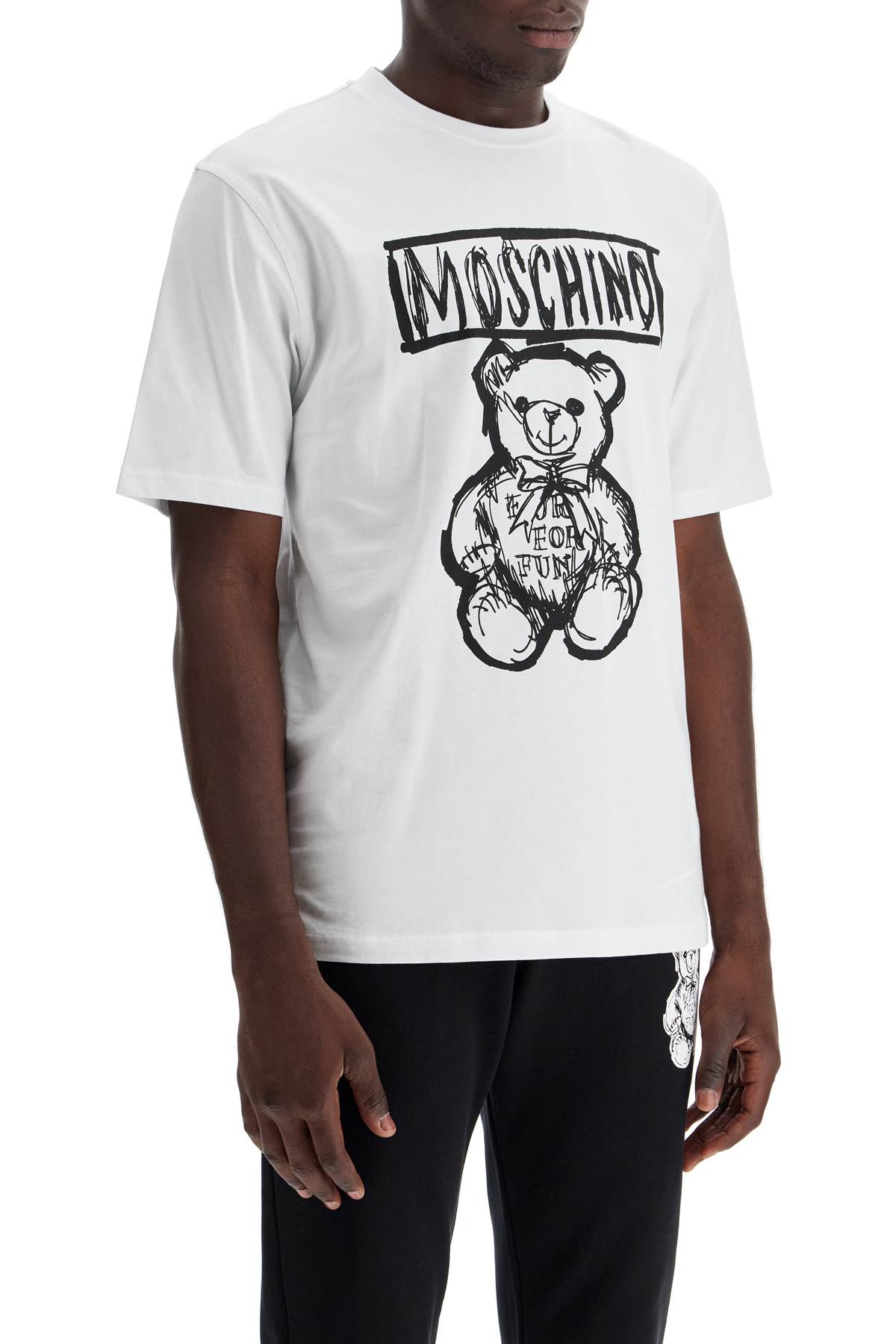 Moschino Teddy Bear Print Crew Neck T-Shirt image 1