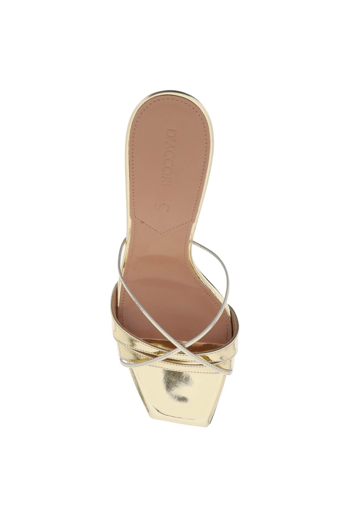 D'accori metallic leather lust mules image 1