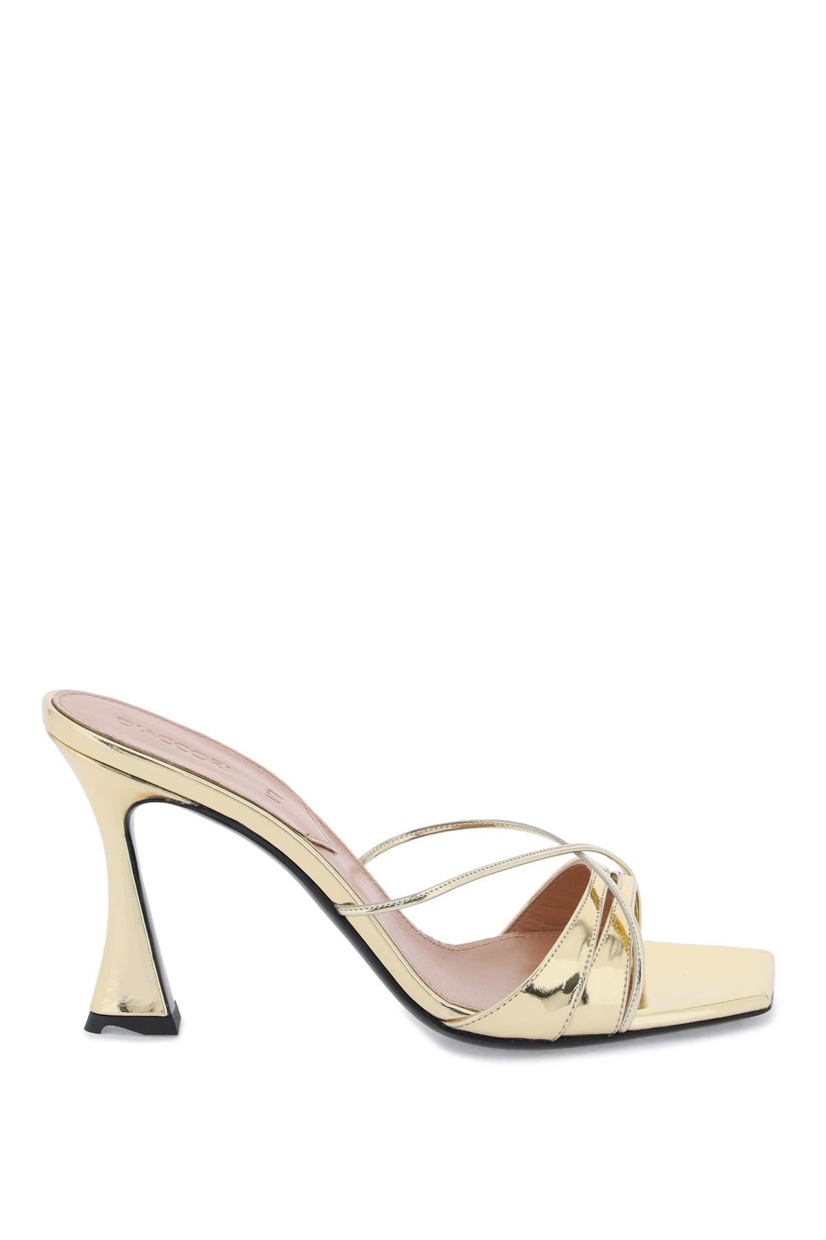 D'accori metallic leather lust mules image 0