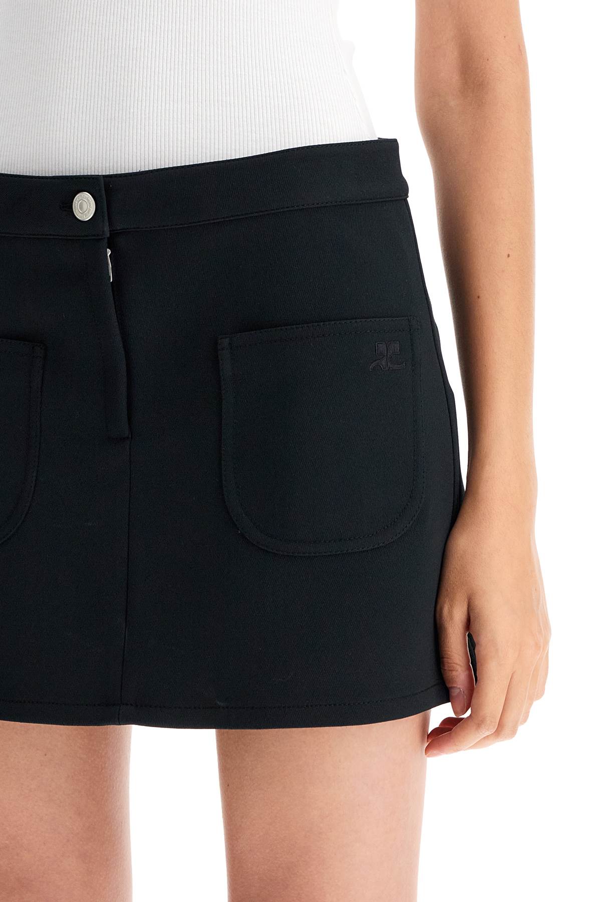 Courreges 2-pocket twill mini skirt image 3