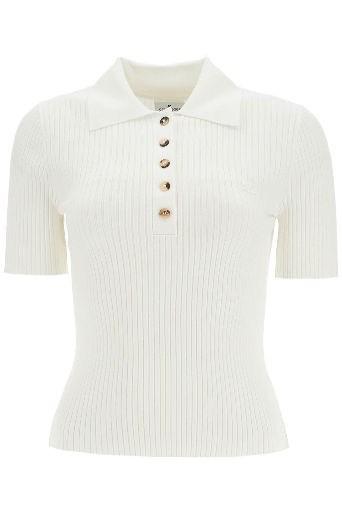 Courreges short-sleeved ribbed polo image 0