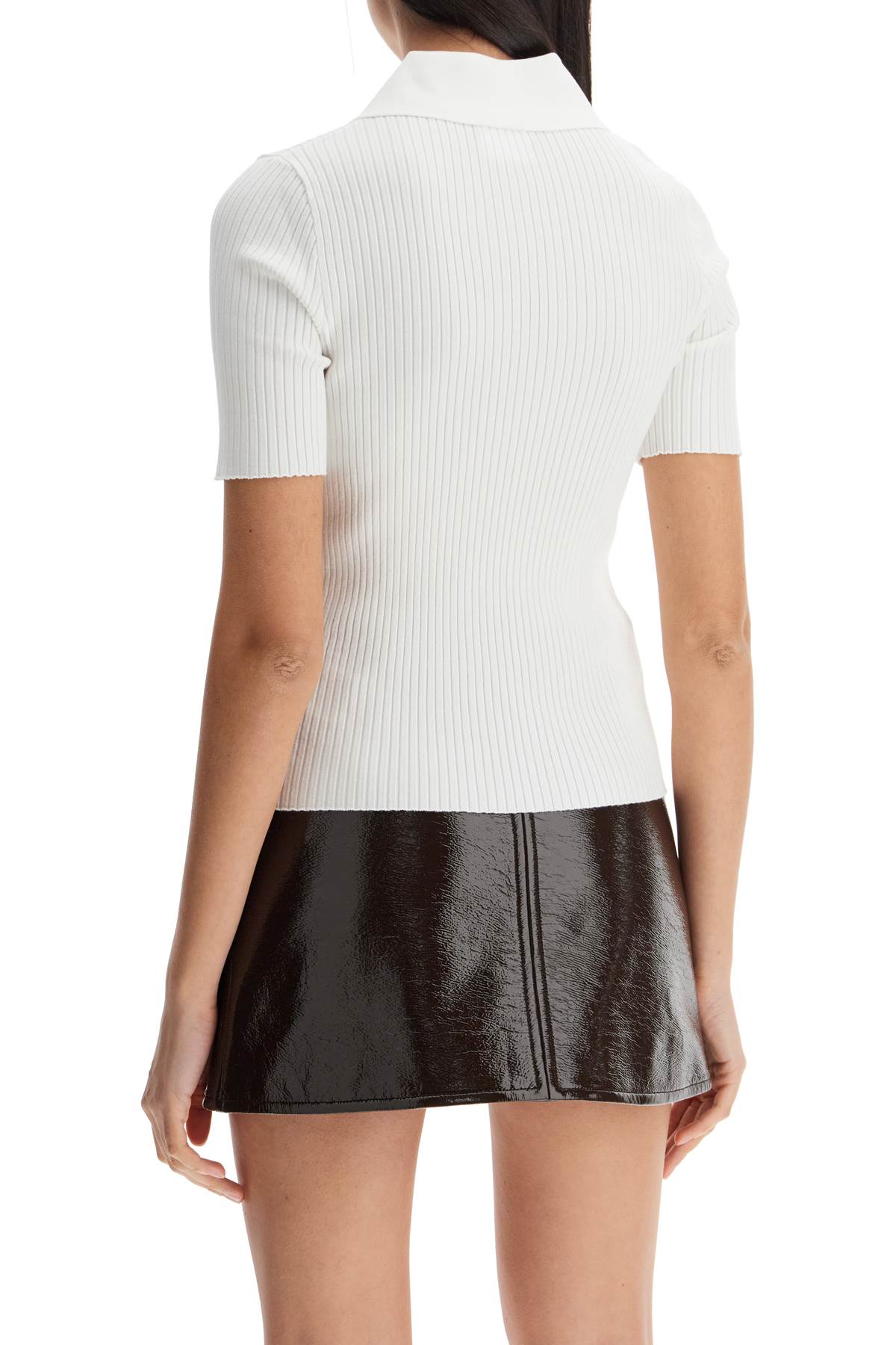 Courreges short-sleeved ribbed polo image 2