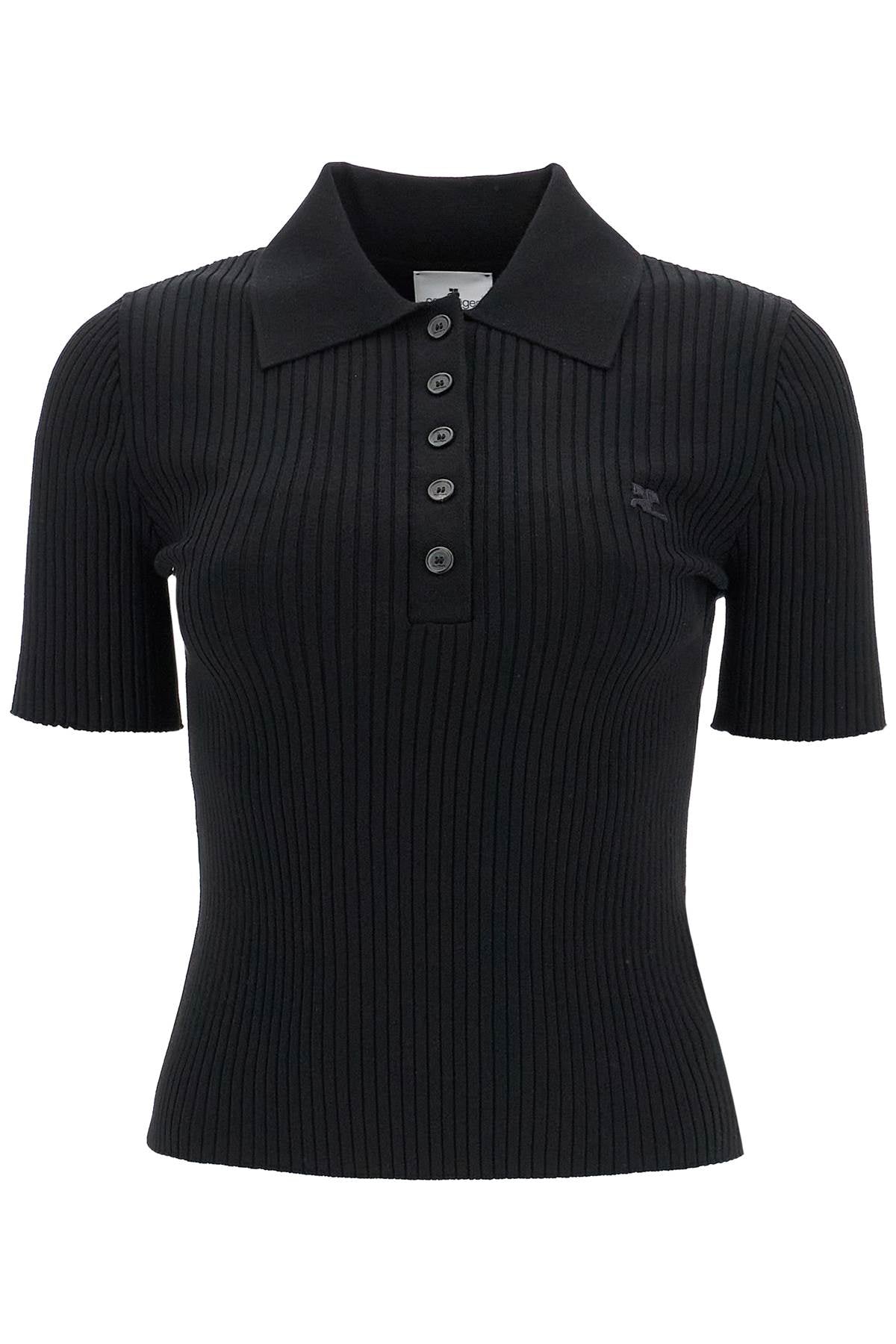 Courreges short-sleeved ribbed polo image 0