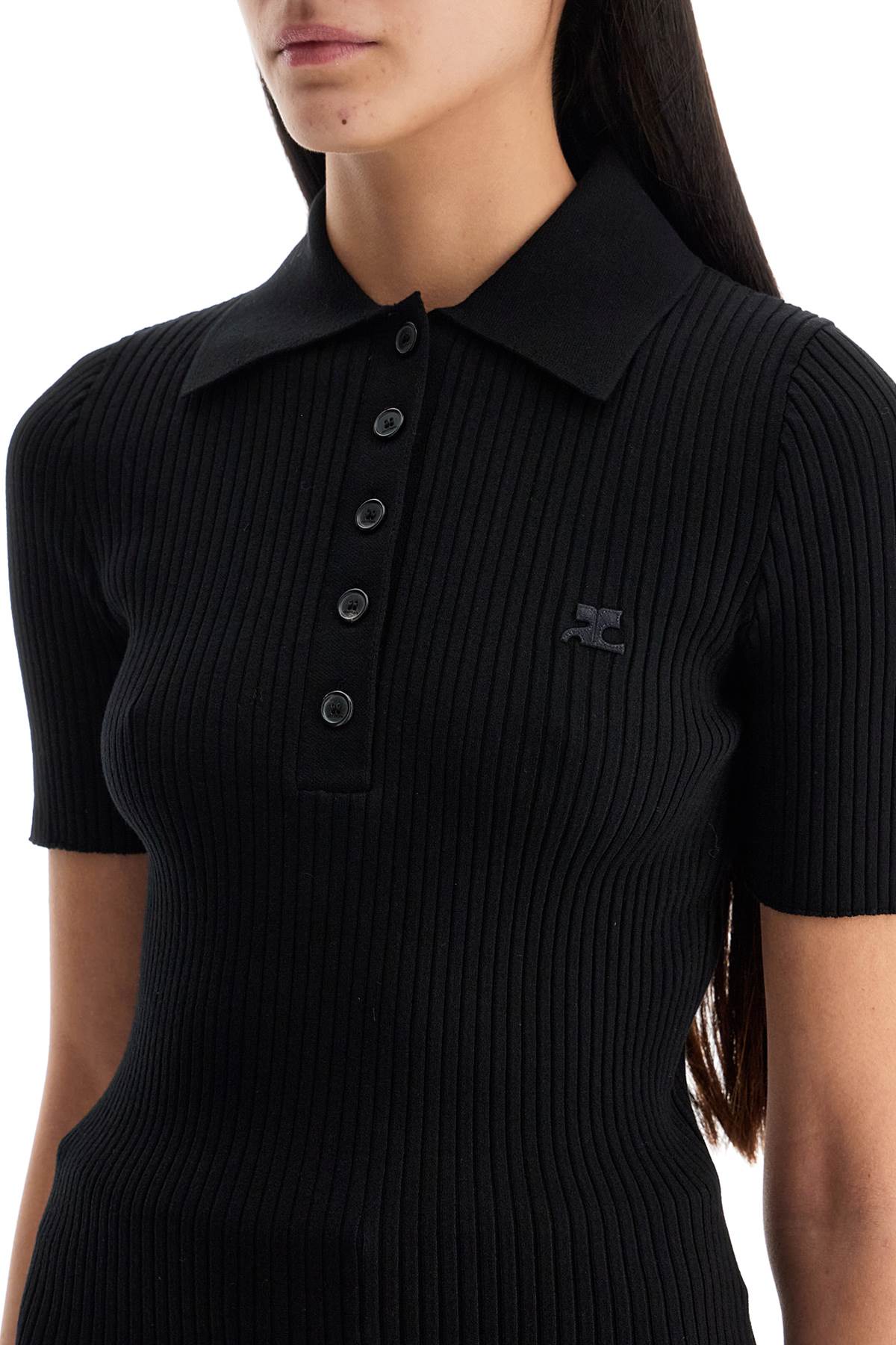 Courreges short-sleeved ribbed polo image 3