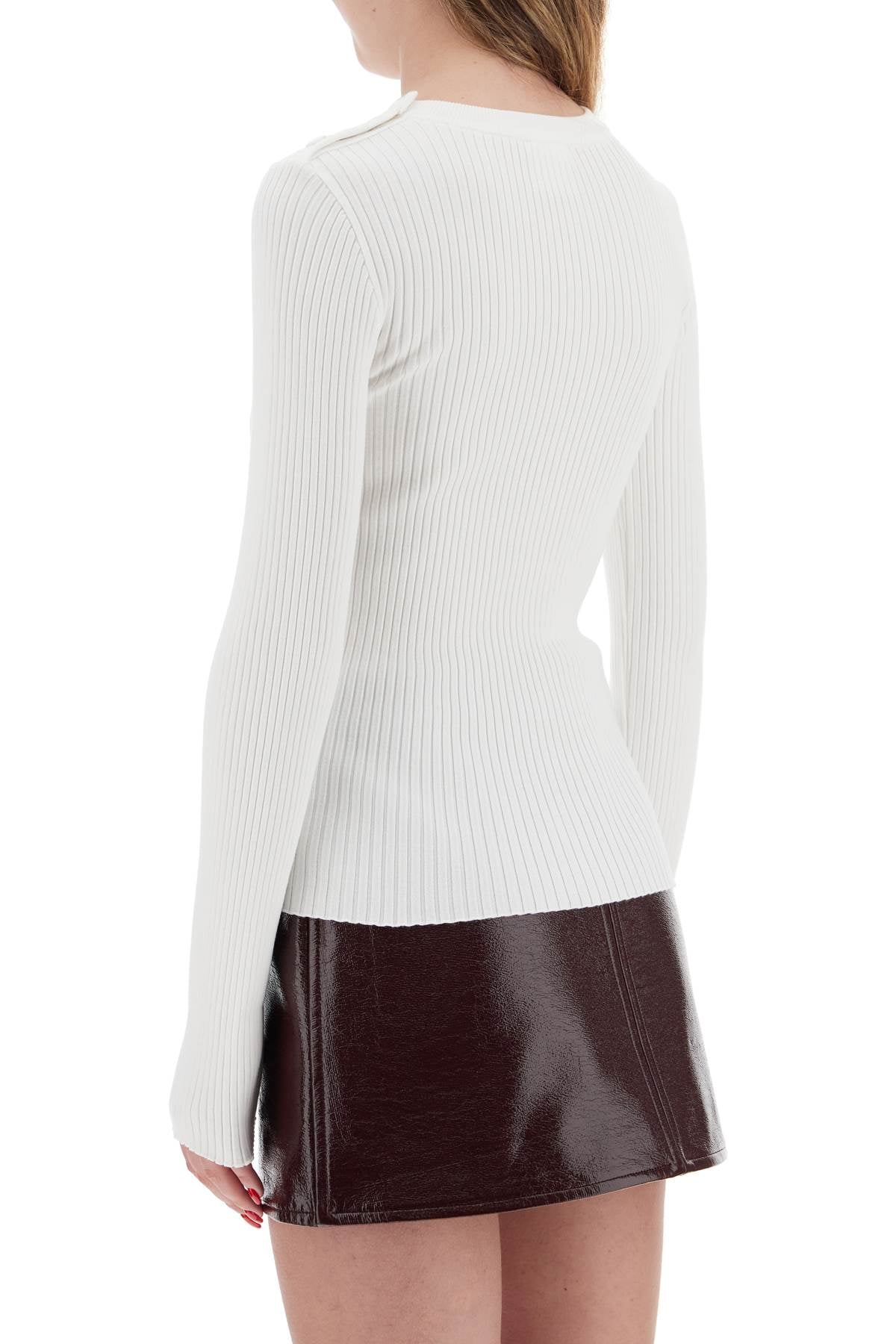 Courreges 'ribbed stretch knit pullover sweater image 2