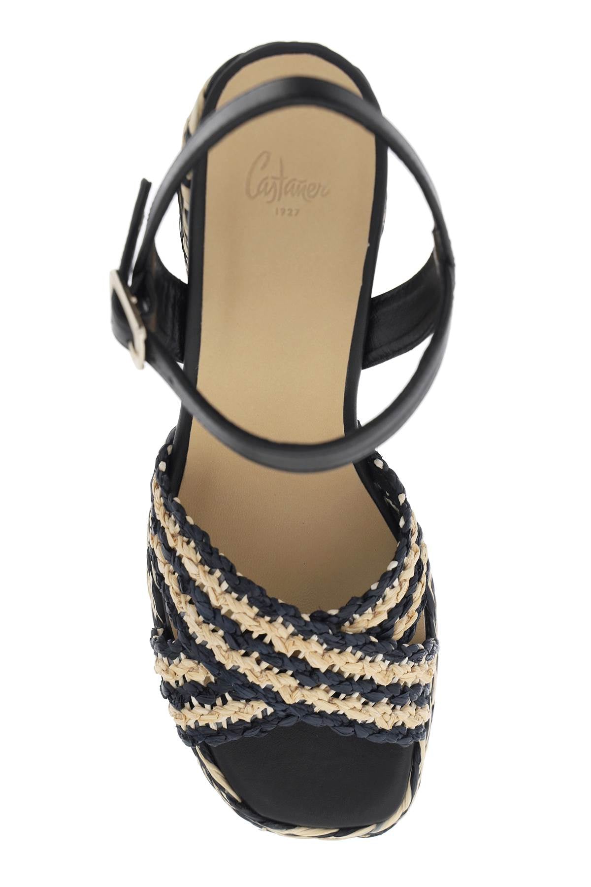 Castañer Fulvia Two-Tone Raffia Sandals image 1