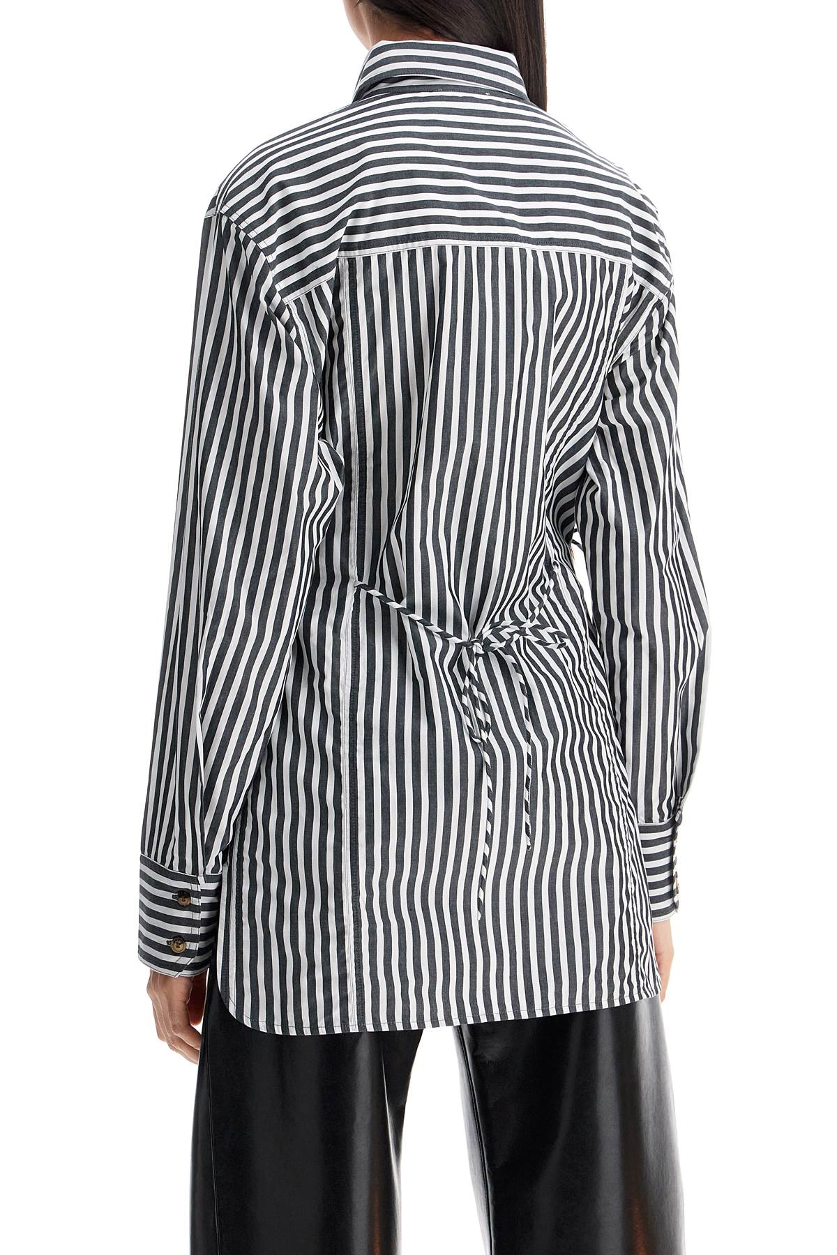 Ganni Oversized Striped Organic Cotton Poplin Shirt image 2