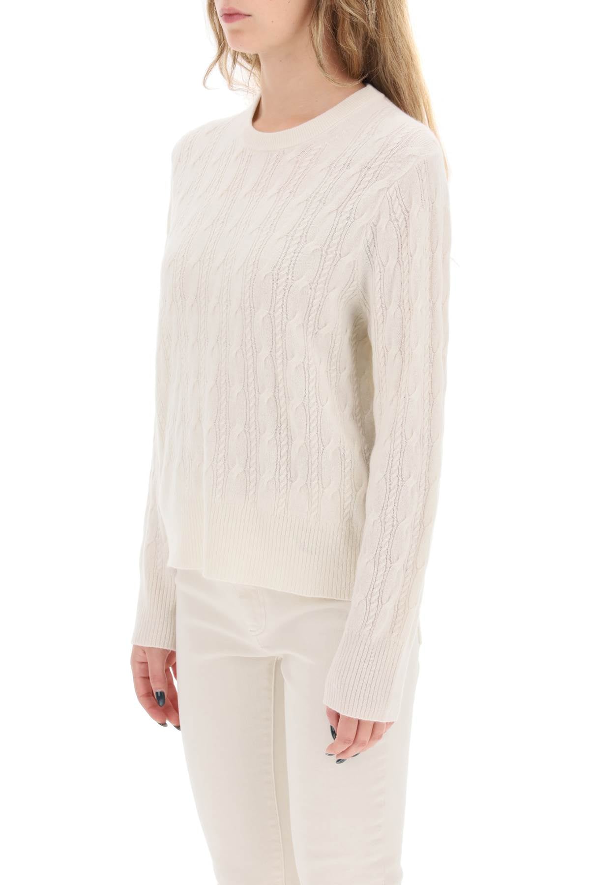 Guest In Residence twin cable cashmere sweater image 3