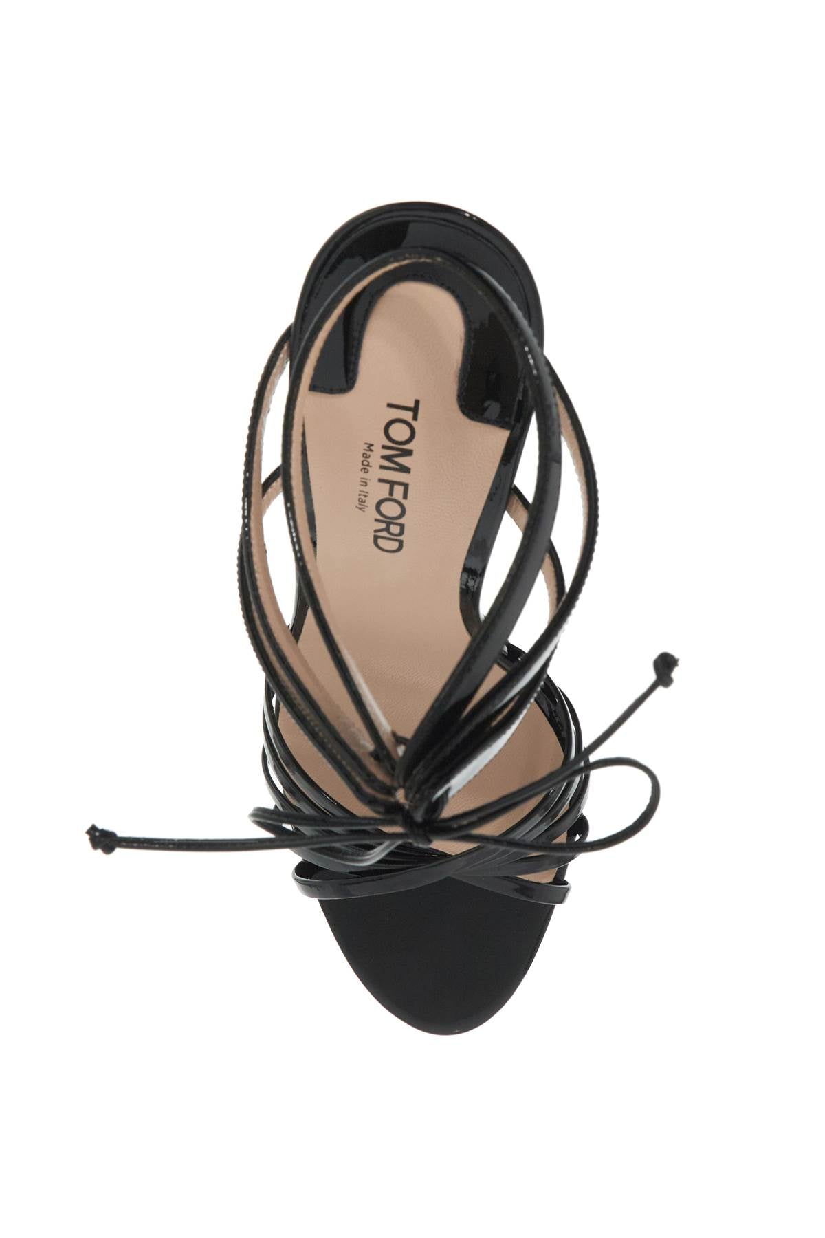 Tom Ford glossy sandals with criss-cross image 1