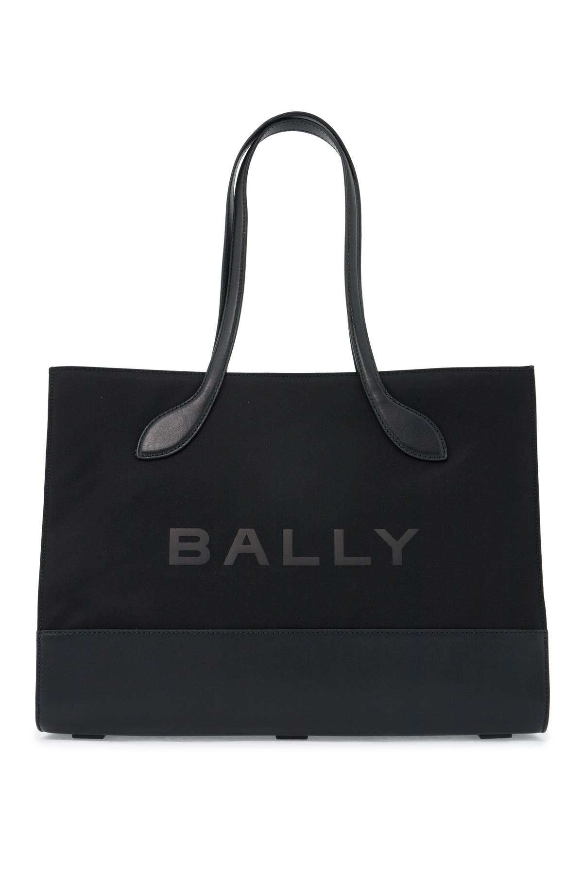 Bally east/west nylon and leather tote bag image 0