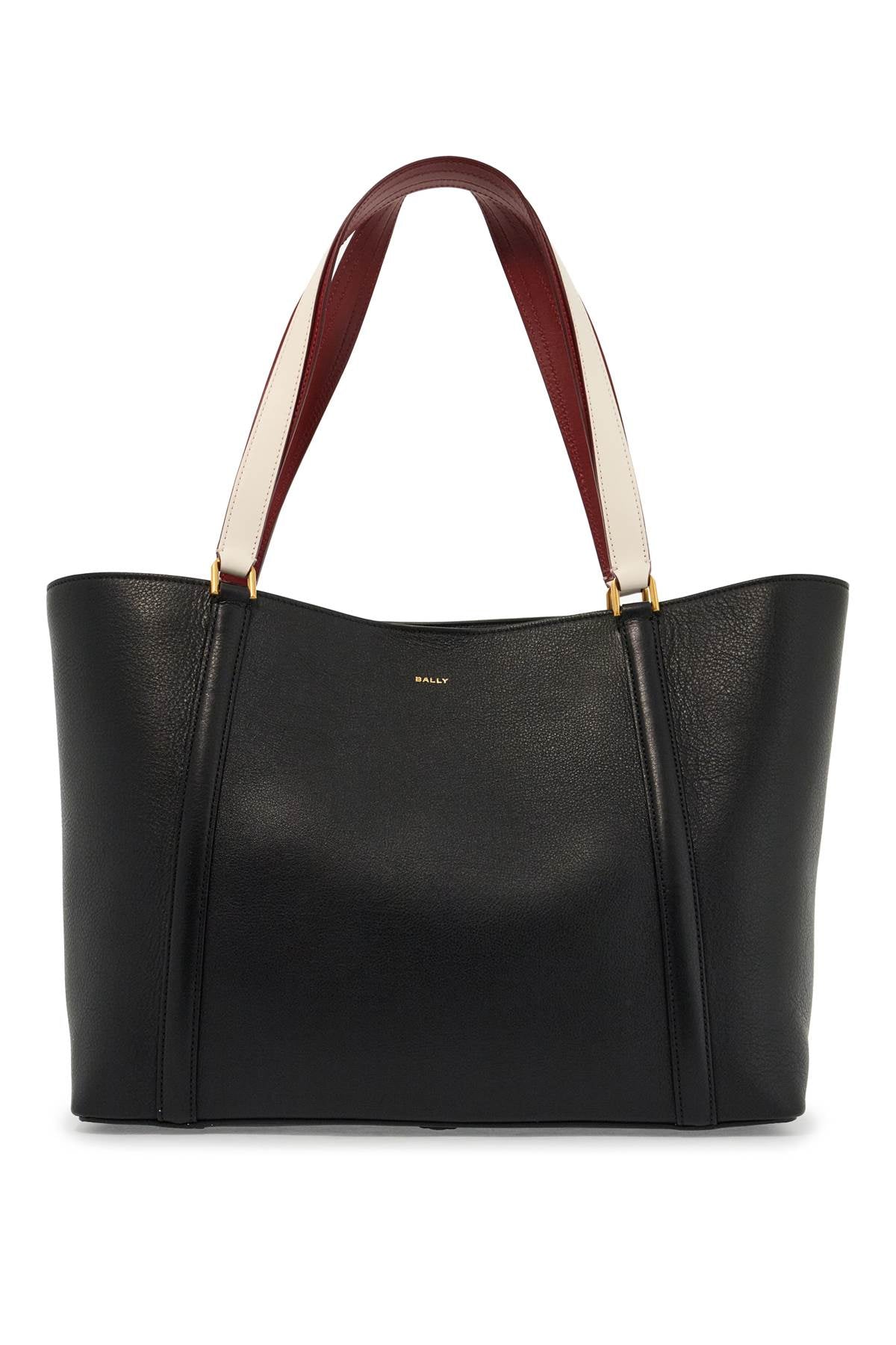 Bally Code Hammered Leather Tote Bag with Gold Logo image 0