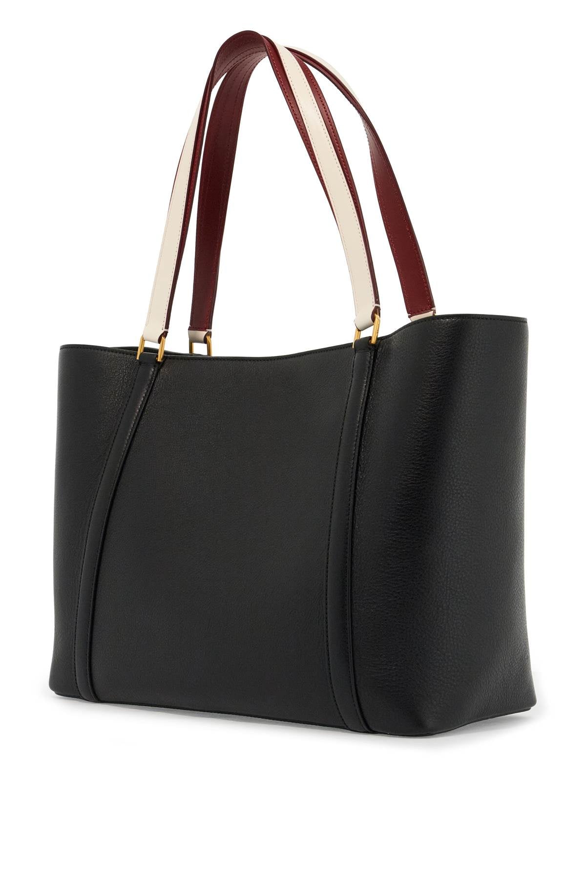 Bally Code Hammered Leather Tote Bag with Gold Logo image 1