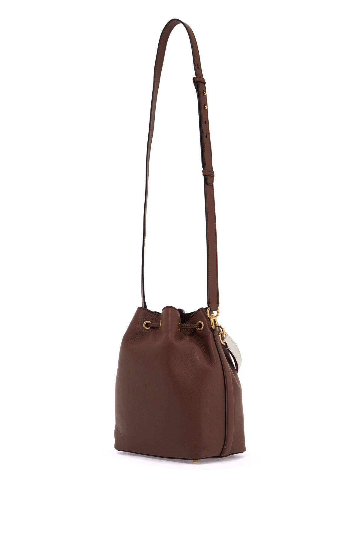 Bally Code Hammered Leather Bucket Bag with Drawstring Closure image 1