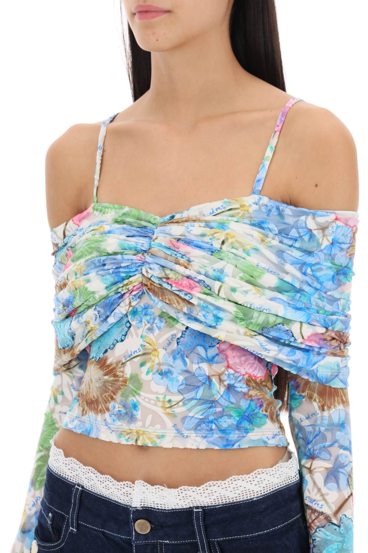 Siedres ledi draped crop top image 3