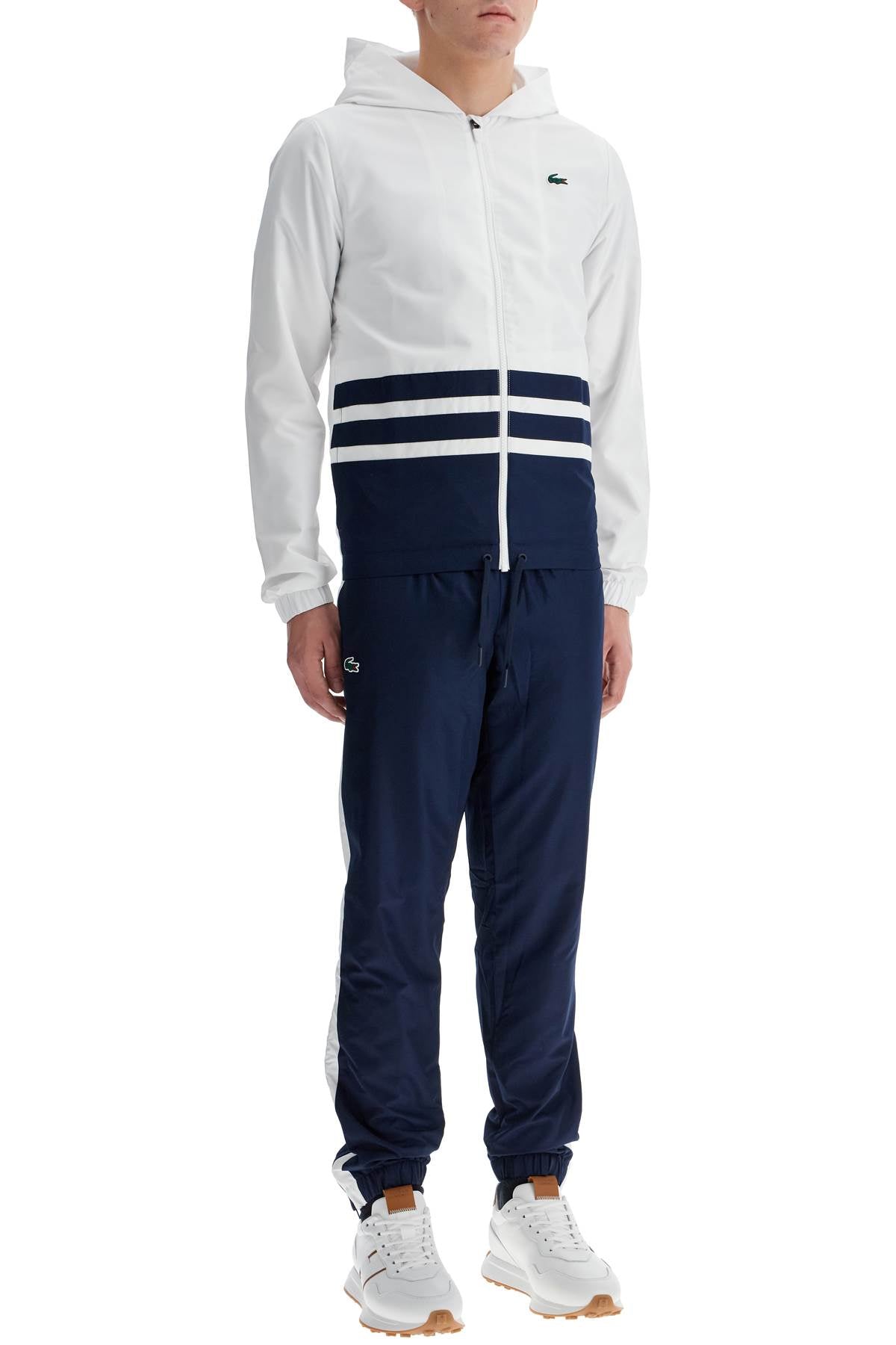 Lacoste Men's Diamond-Patterned Technical Hooded Tracksuit image 1