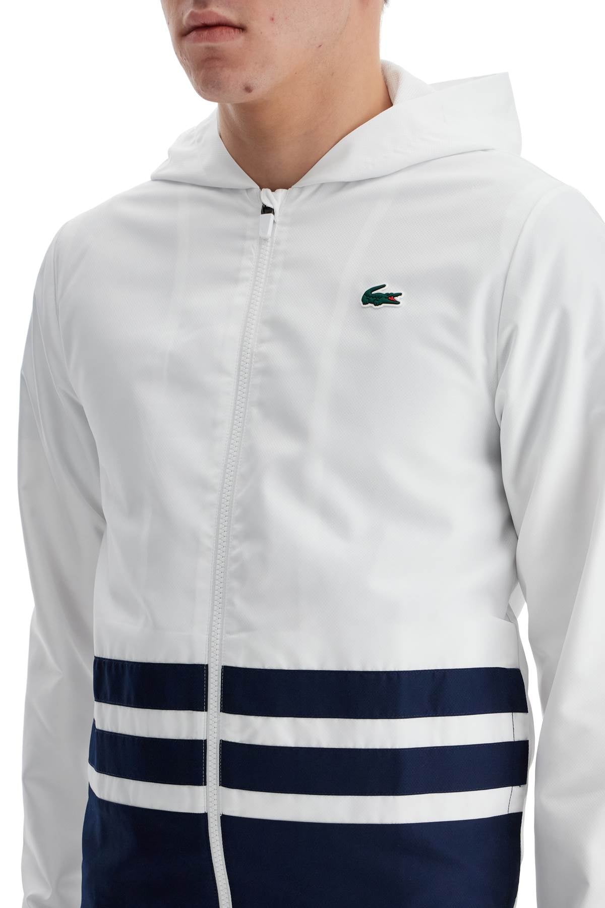 Lacoste Men's Diamond-Patterned Technical Hooded Tracksuit image 3