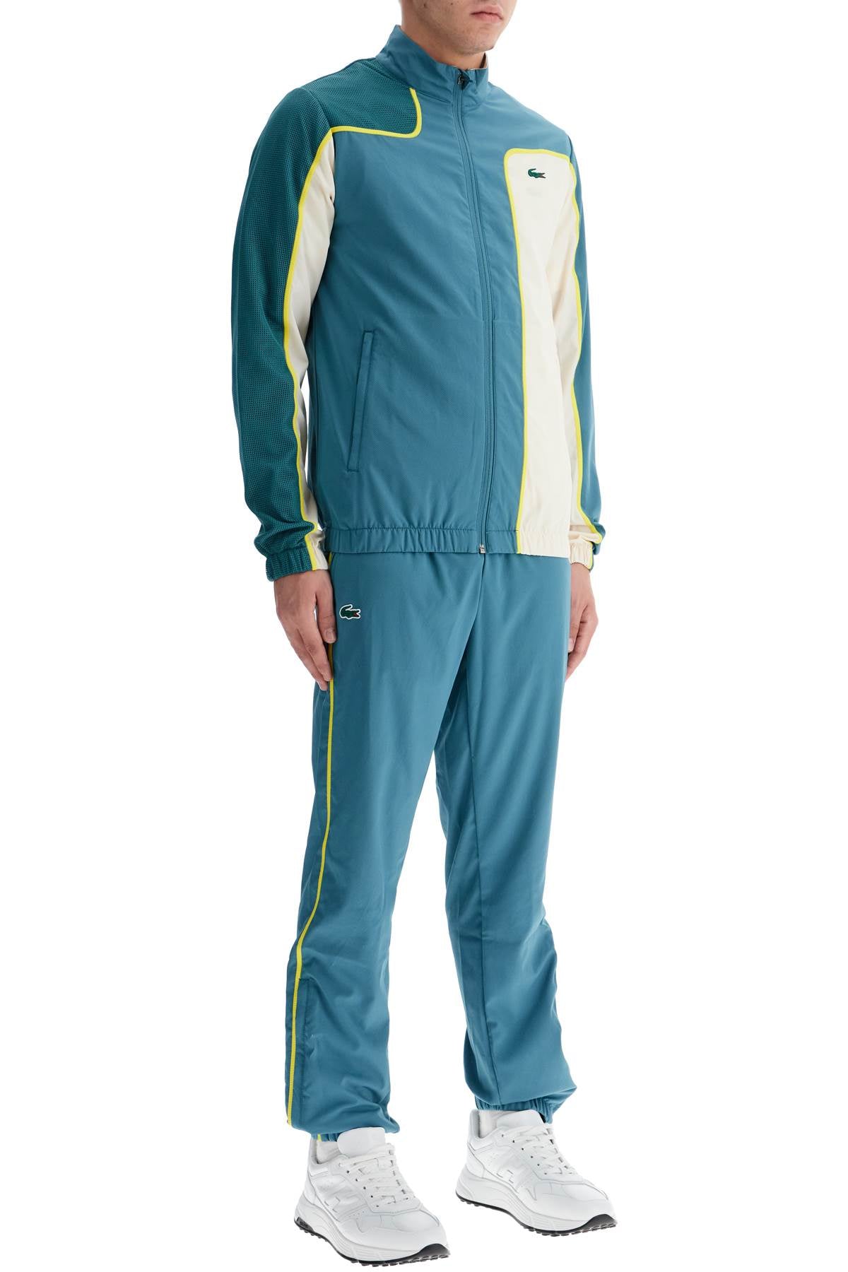 Lacoste Men's Technical Diamond-Patterned Tracksuit with Contrasting Stitching image 1