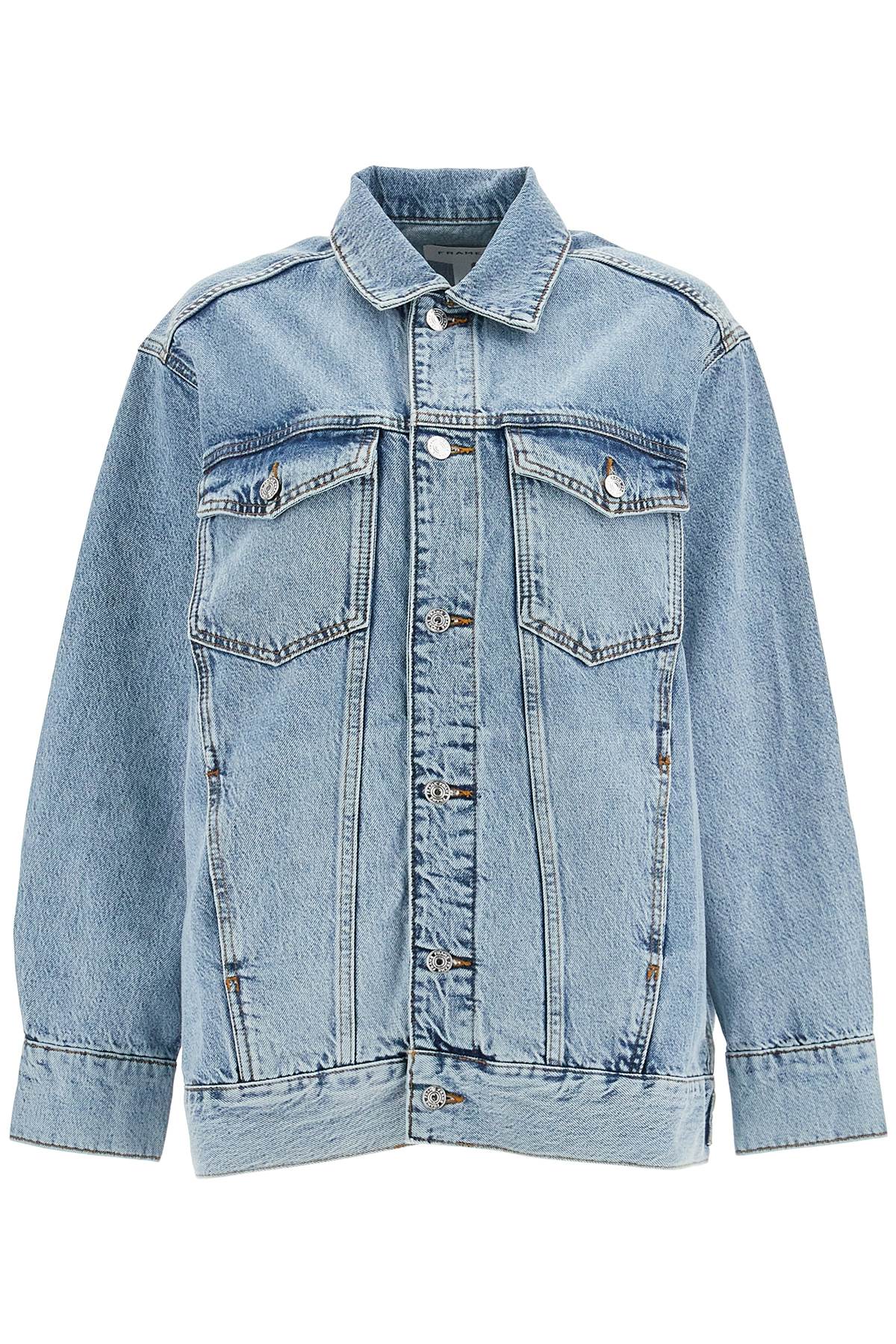 FRAME Oversized Washed Denim Jacket image 0