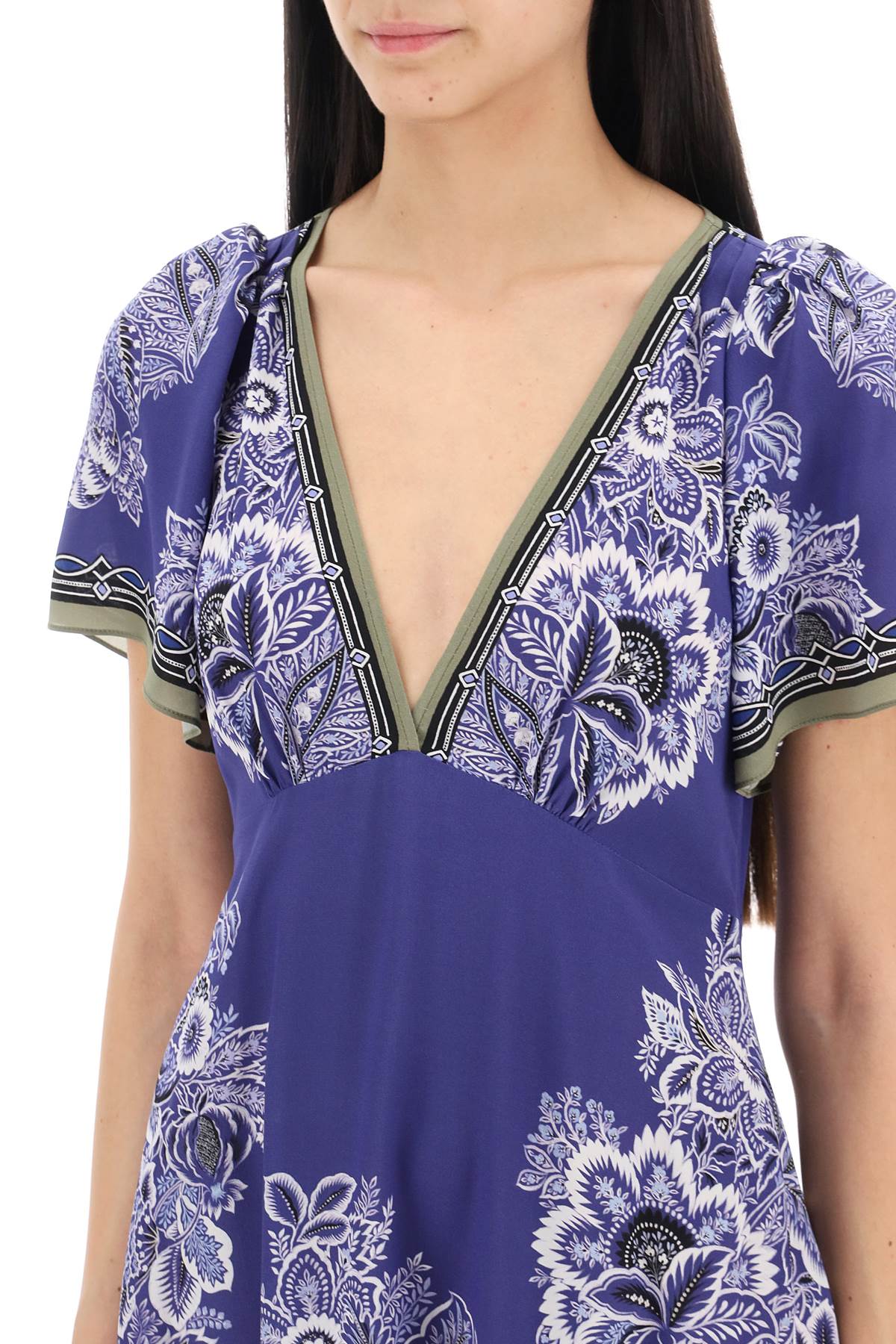 Etro maxi crepe de chine dress image 3