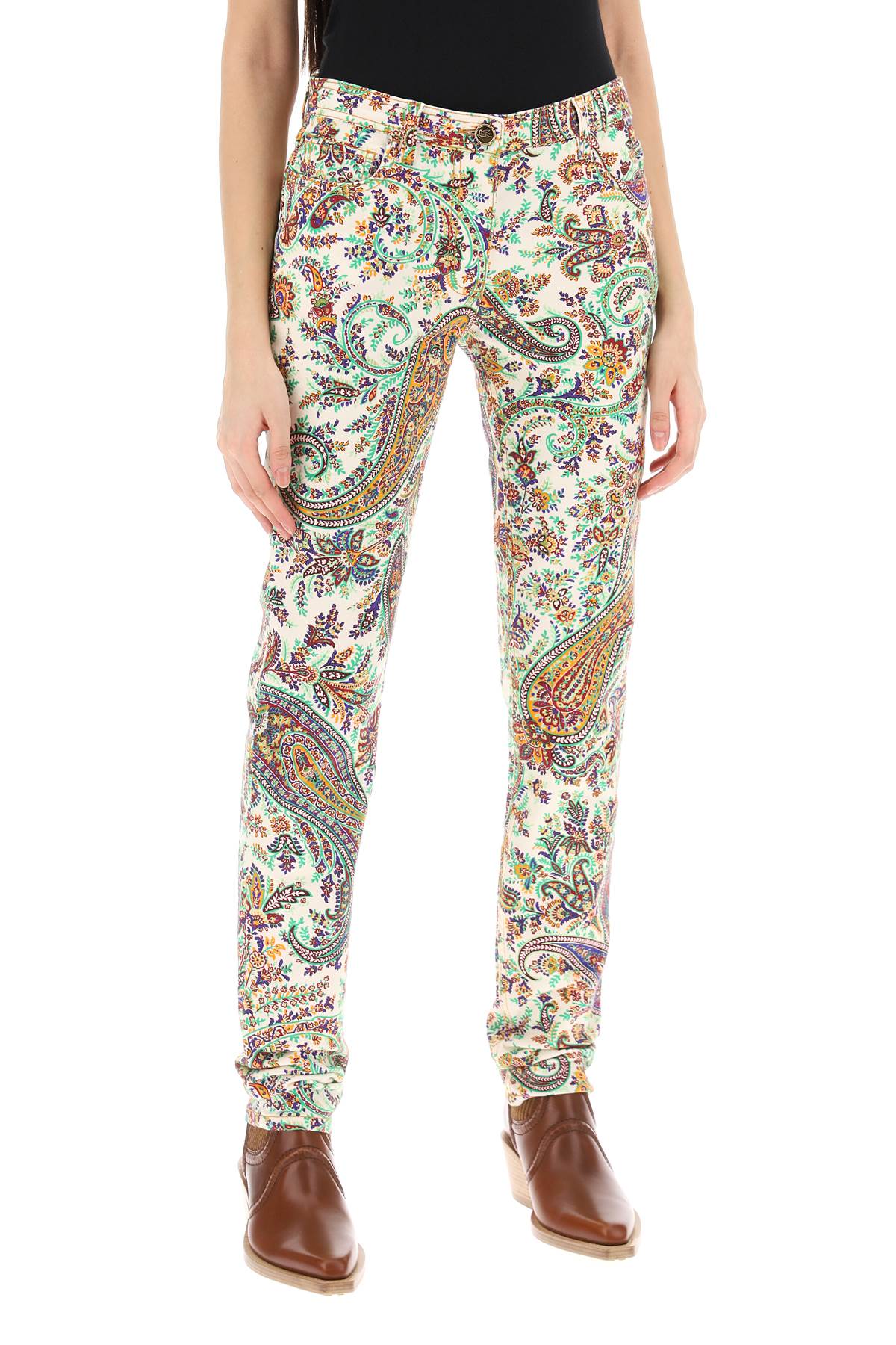 Etro paisley patterned jeans image 1